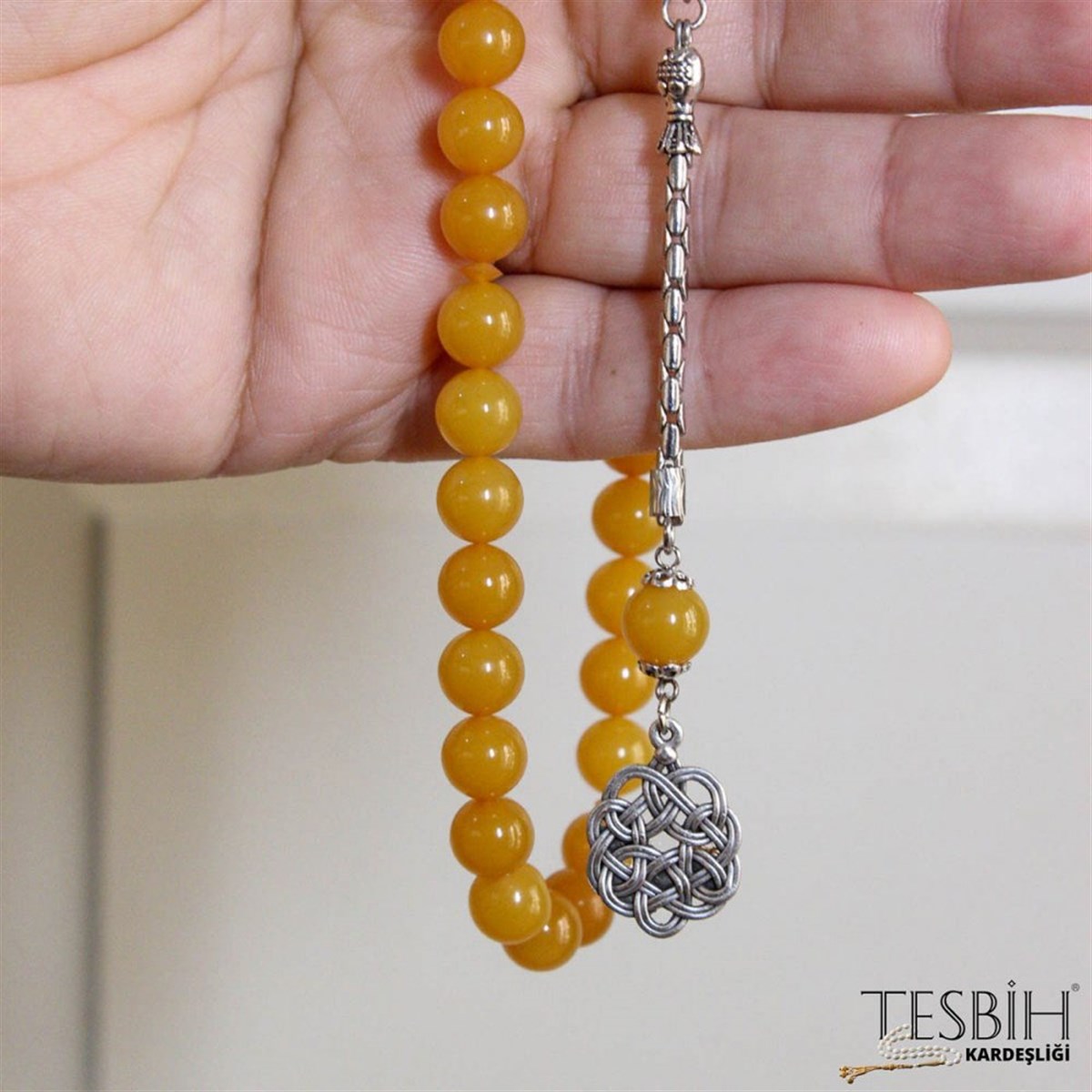 Küre Kesim Sıkma Kehribar Tesbih tsb0249
