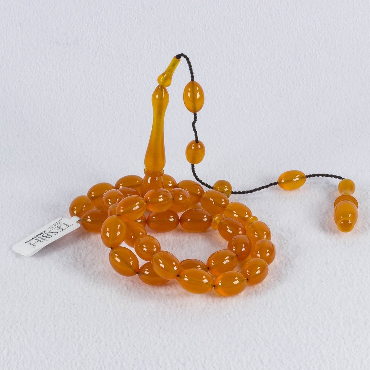 Mesut Elma Usta İşçilikli Zar Kehribar Tesbih