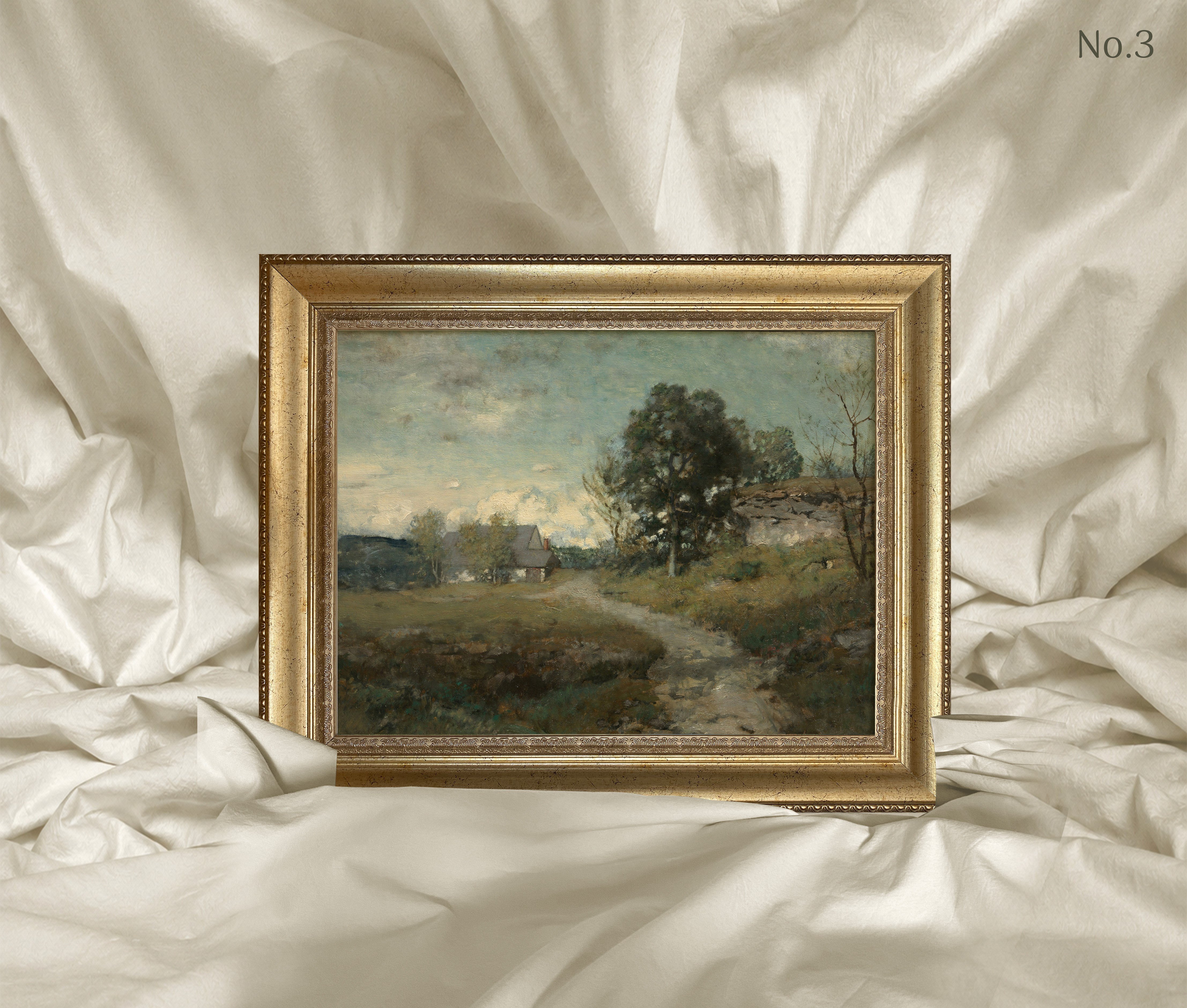 Alexander Helwig Wyant - Arkville Landscape Çerçeveli Tablo