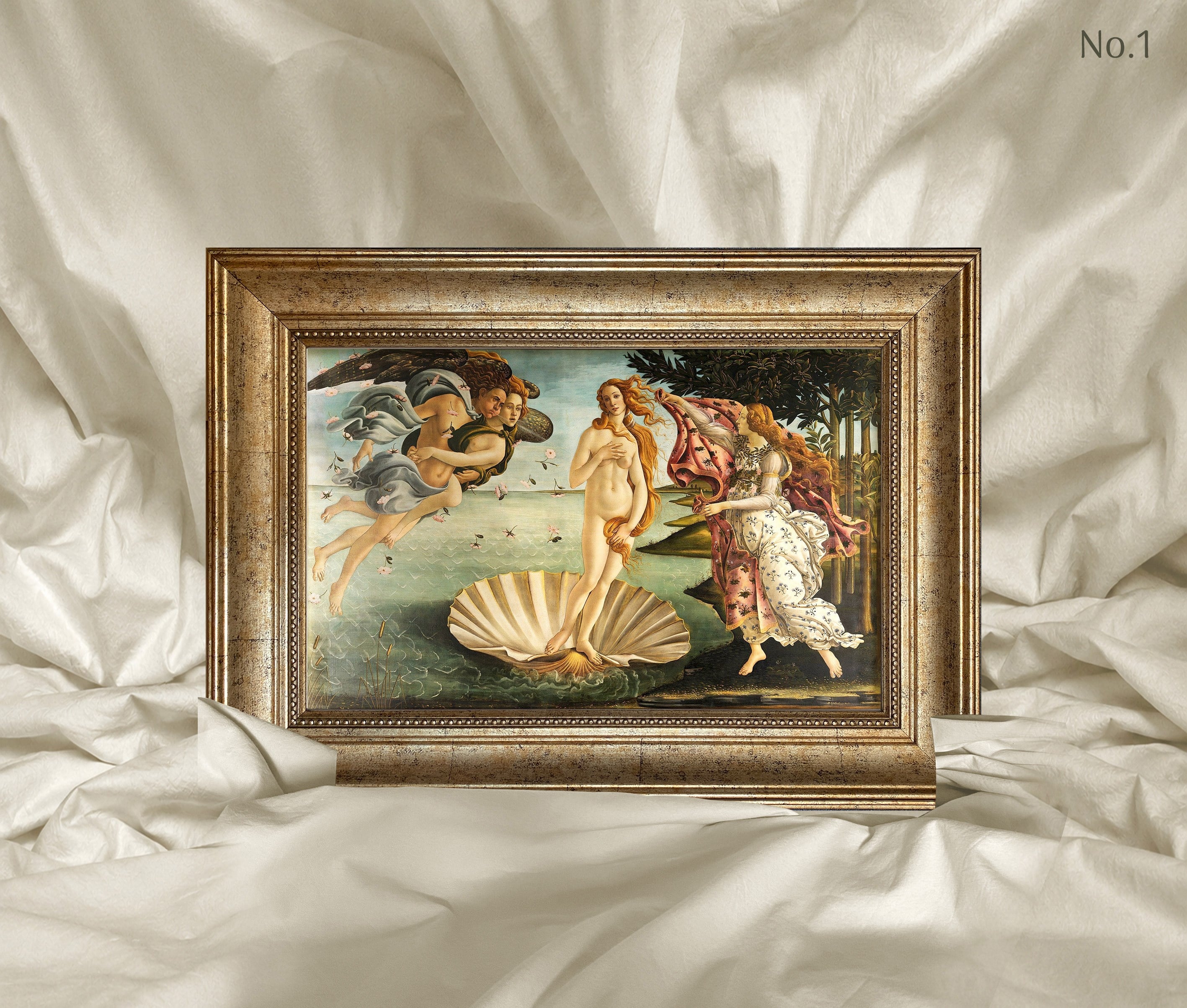 Botticelli - Venüs'ün Doğuşu Çerçeveli Tablo