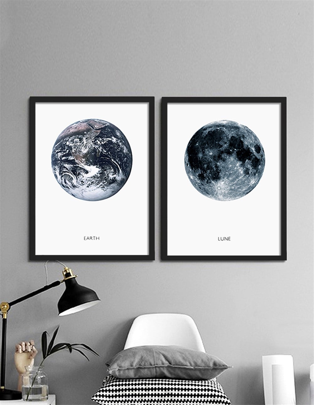 Earth Lune Çerçeveli Tablo Set
