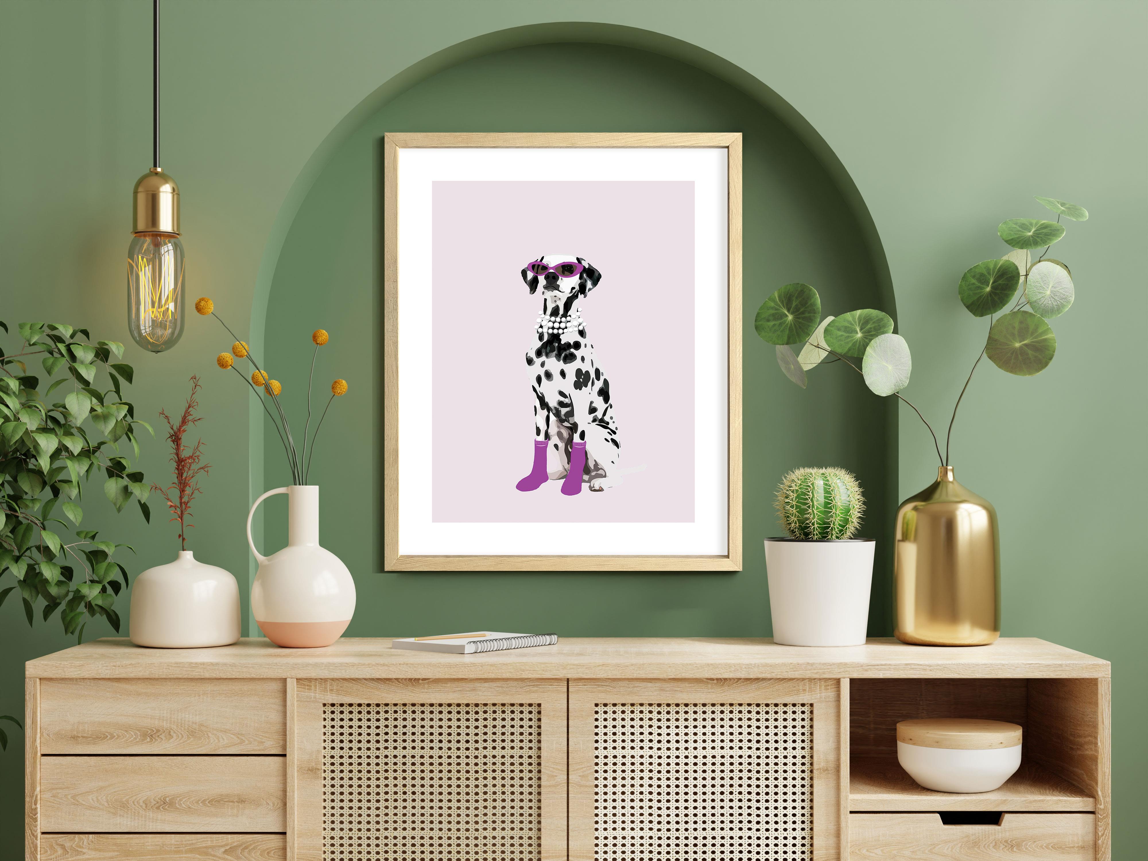 Eğlenceli Köpekler Serisi No.1 Çerçeveli Poster