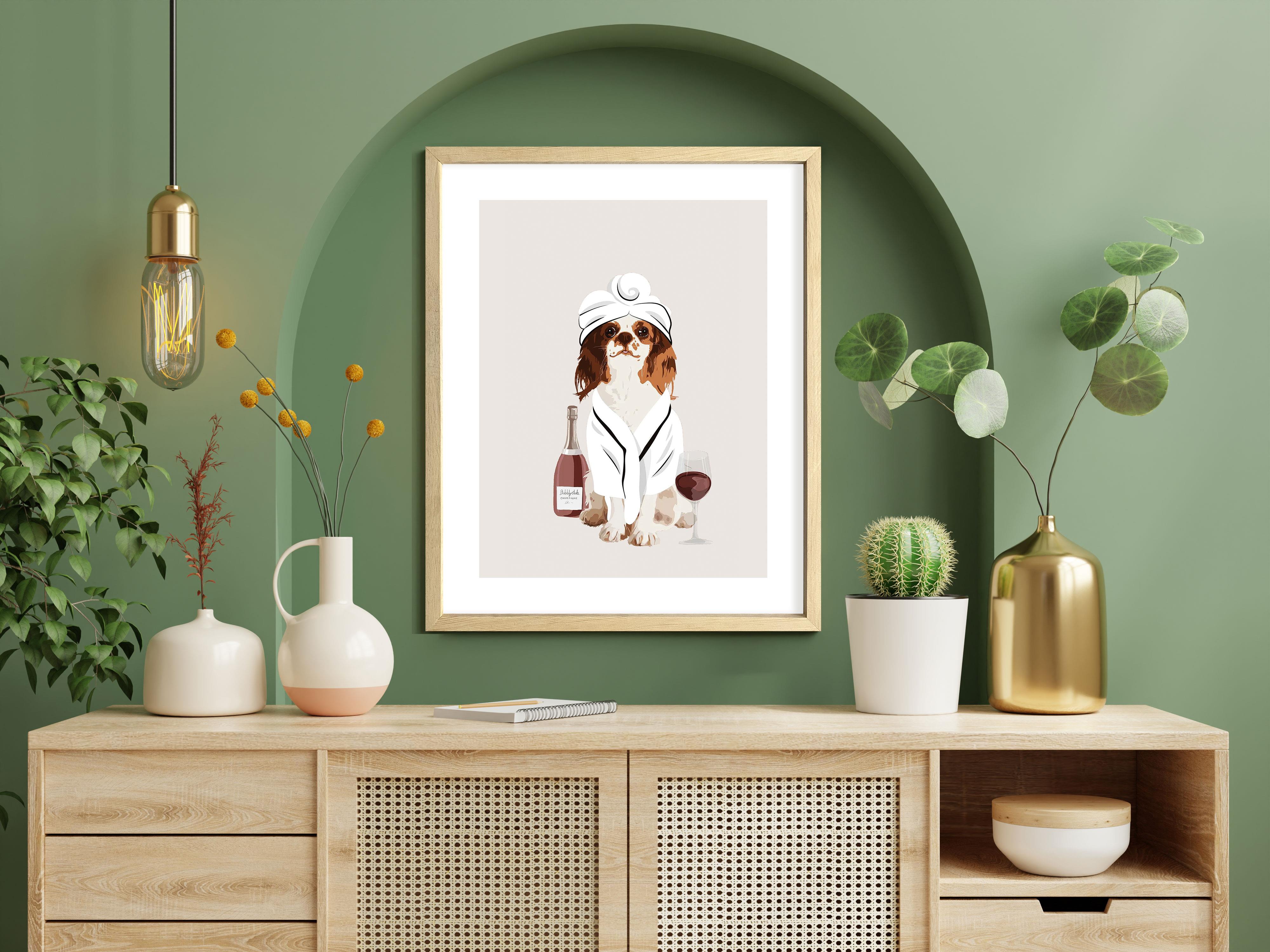 Eğlenceli Köpekler Serisi No.3 Çerçeveli Poster