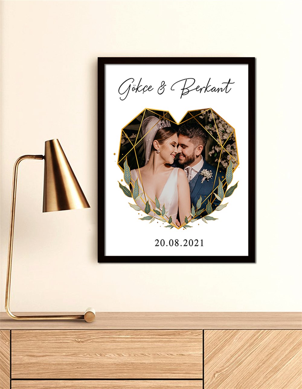 İsimler, Fotoğraf ve Tarih Çerçeveli Poster