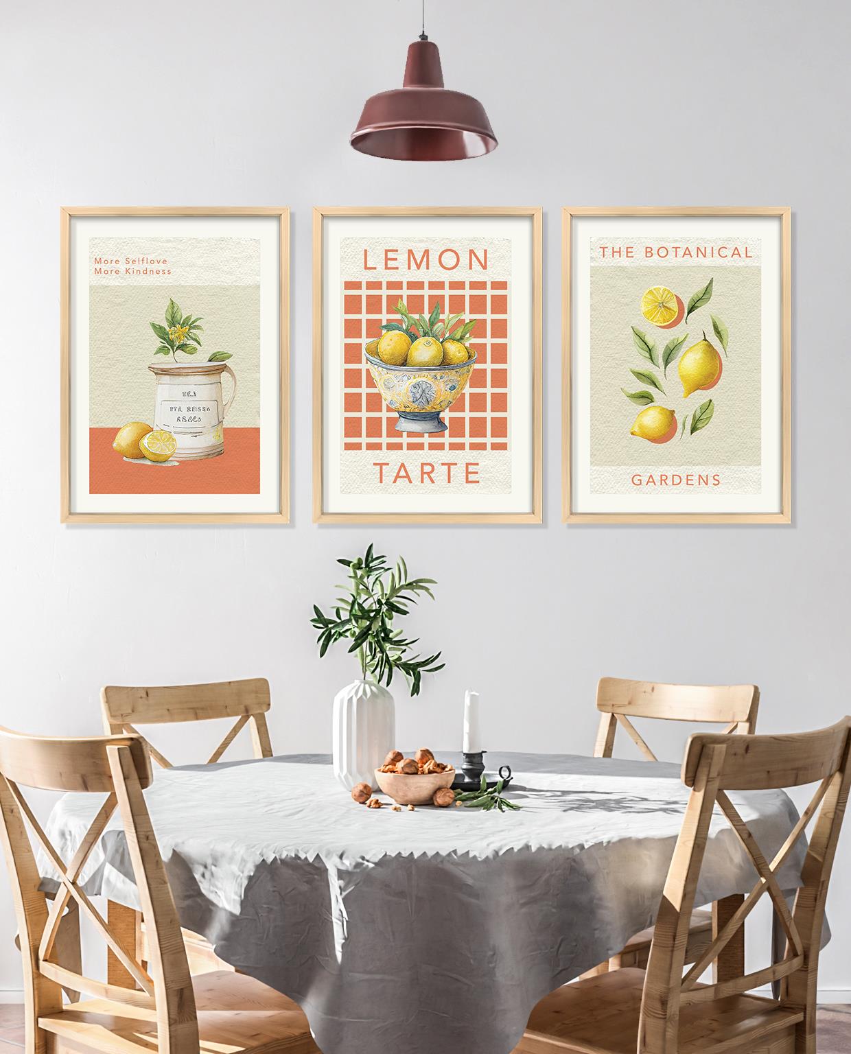 Limon Çerçeveli Tablo Set