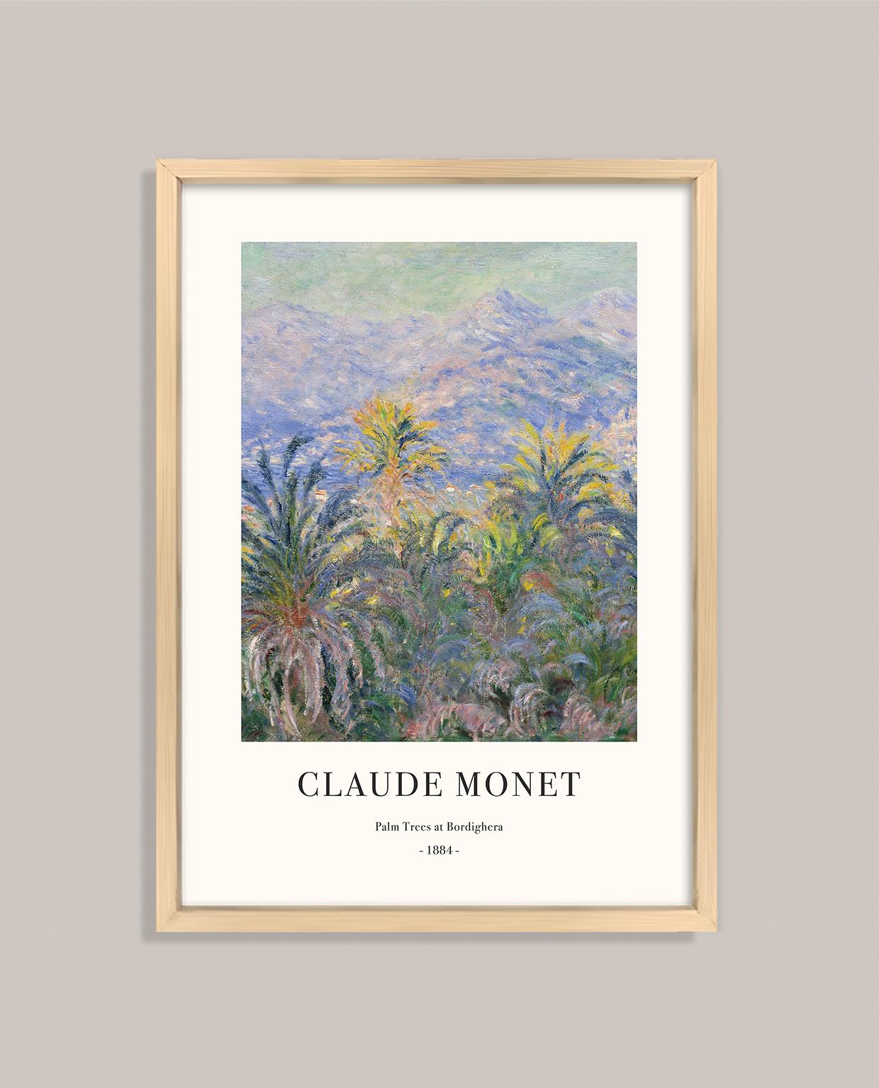 Monet - Palm Trees at Bordighera Çerçeveli Tablo
