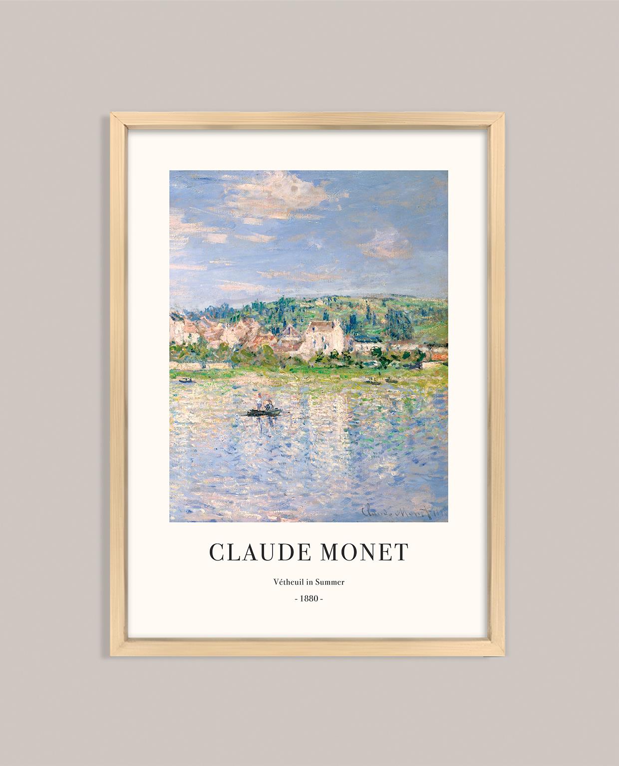 Monet - Vetheuil in Summer Çerçeveli Tablo