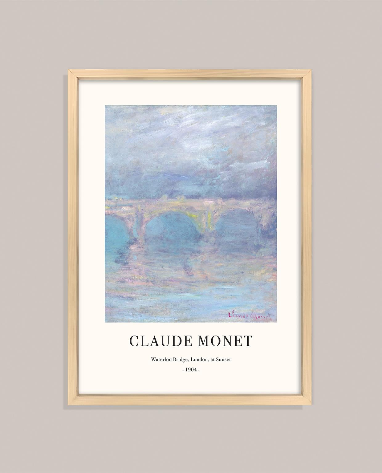 Monet - Waterloo Bridge Çerçeveli Tablo