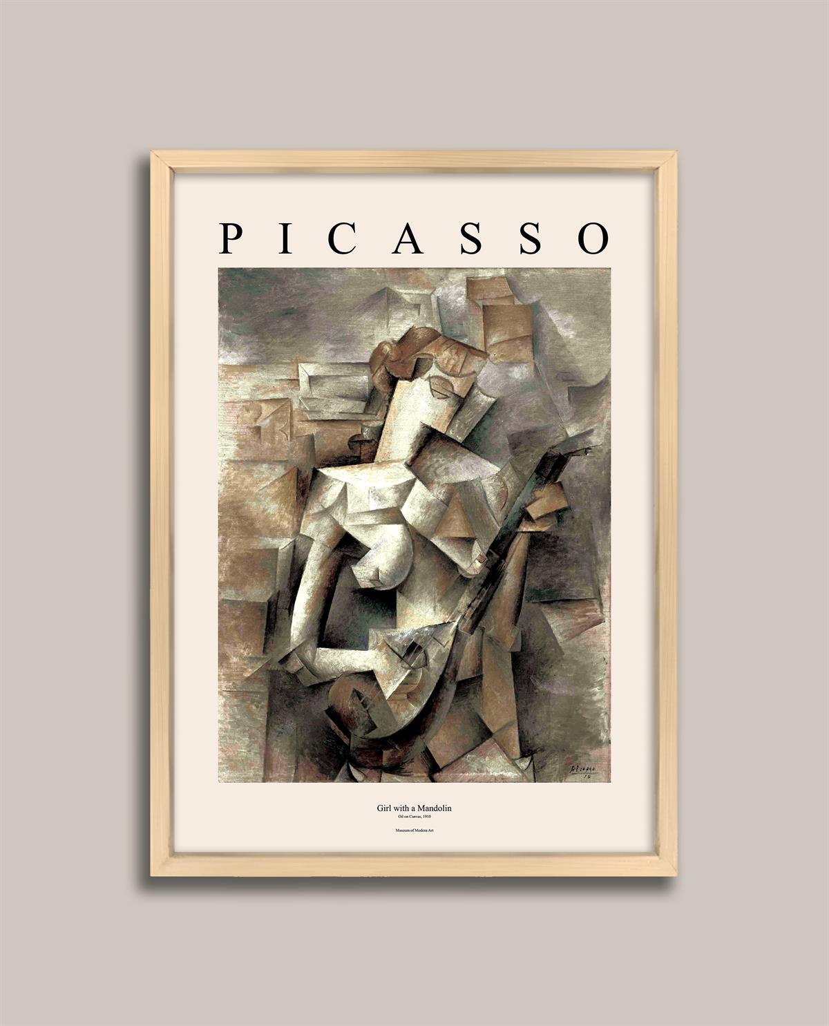 Picasso - Girl with a Mandolin Çerçeveli Tablo
