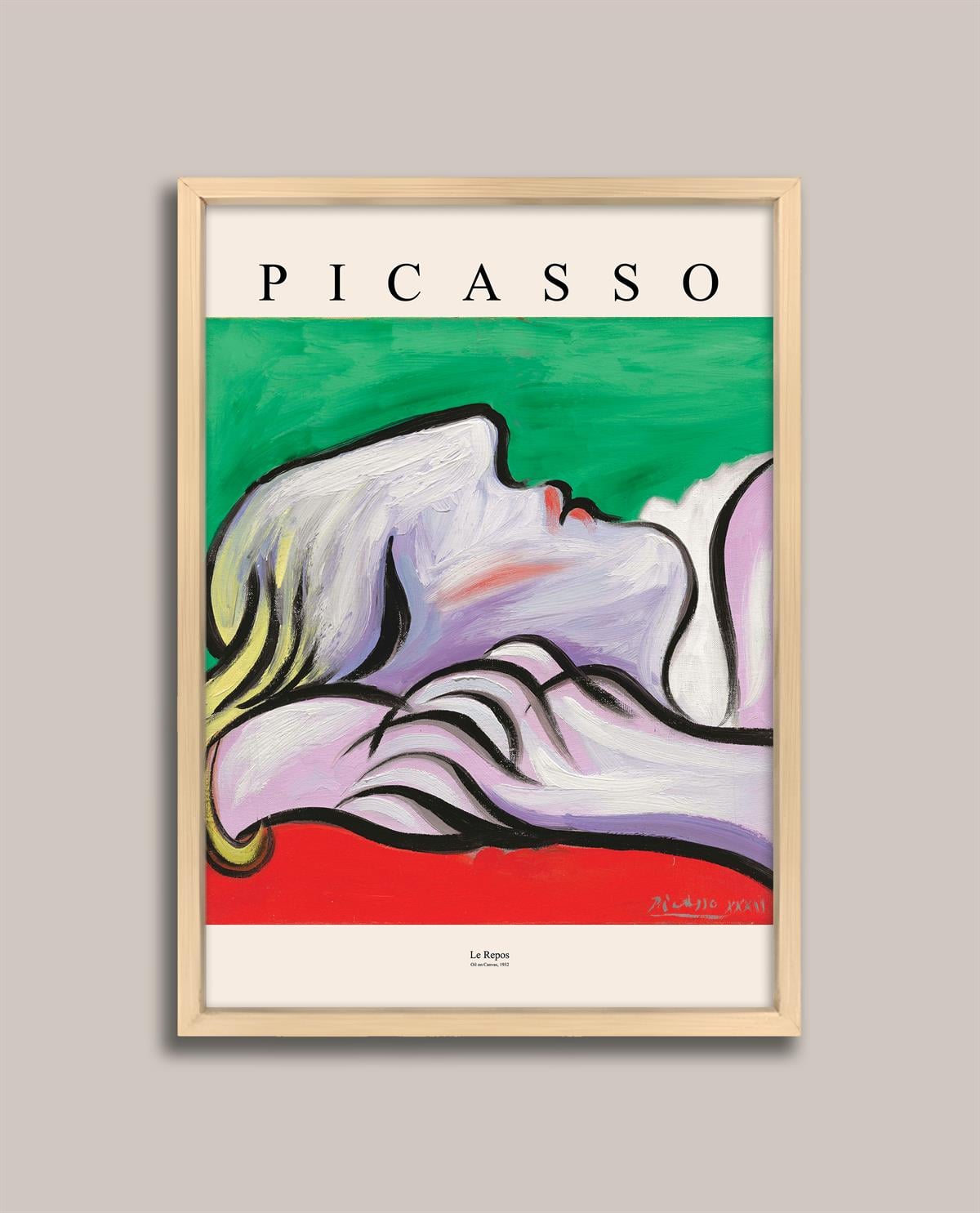 Picasso - Le Repos Çerçeveli Tablo