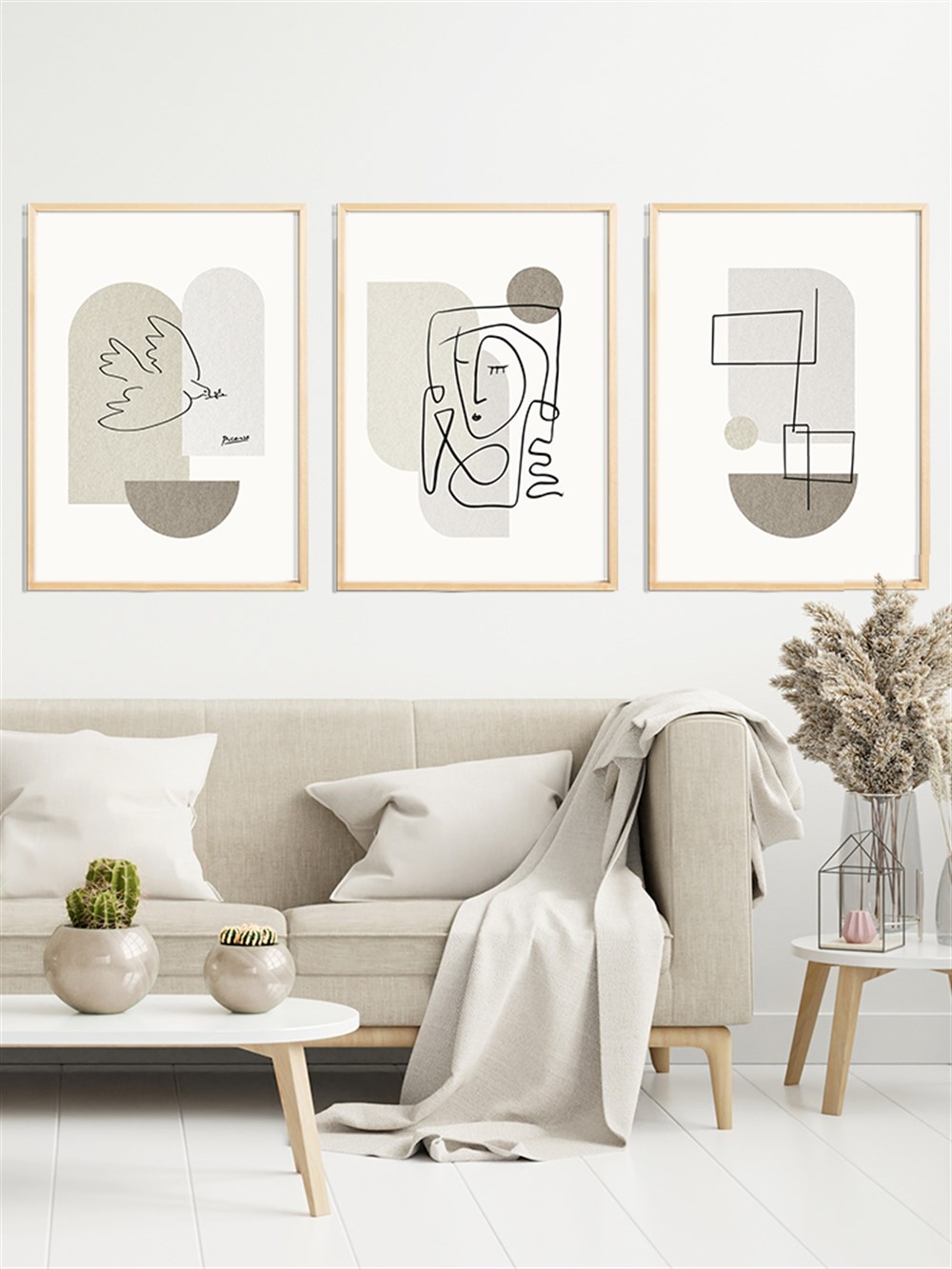 Picasso Soft Çerçeveli Tablo Set