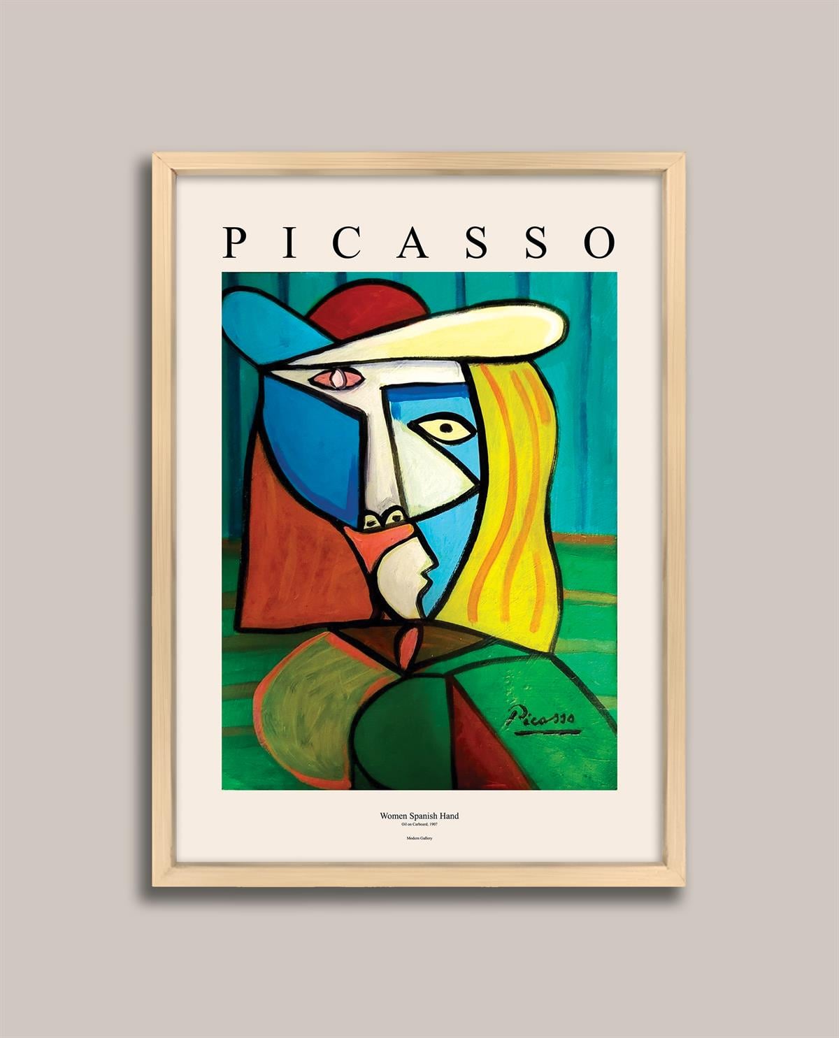 Picasso - Woman Spanish Hand Çerçeveli Tablo