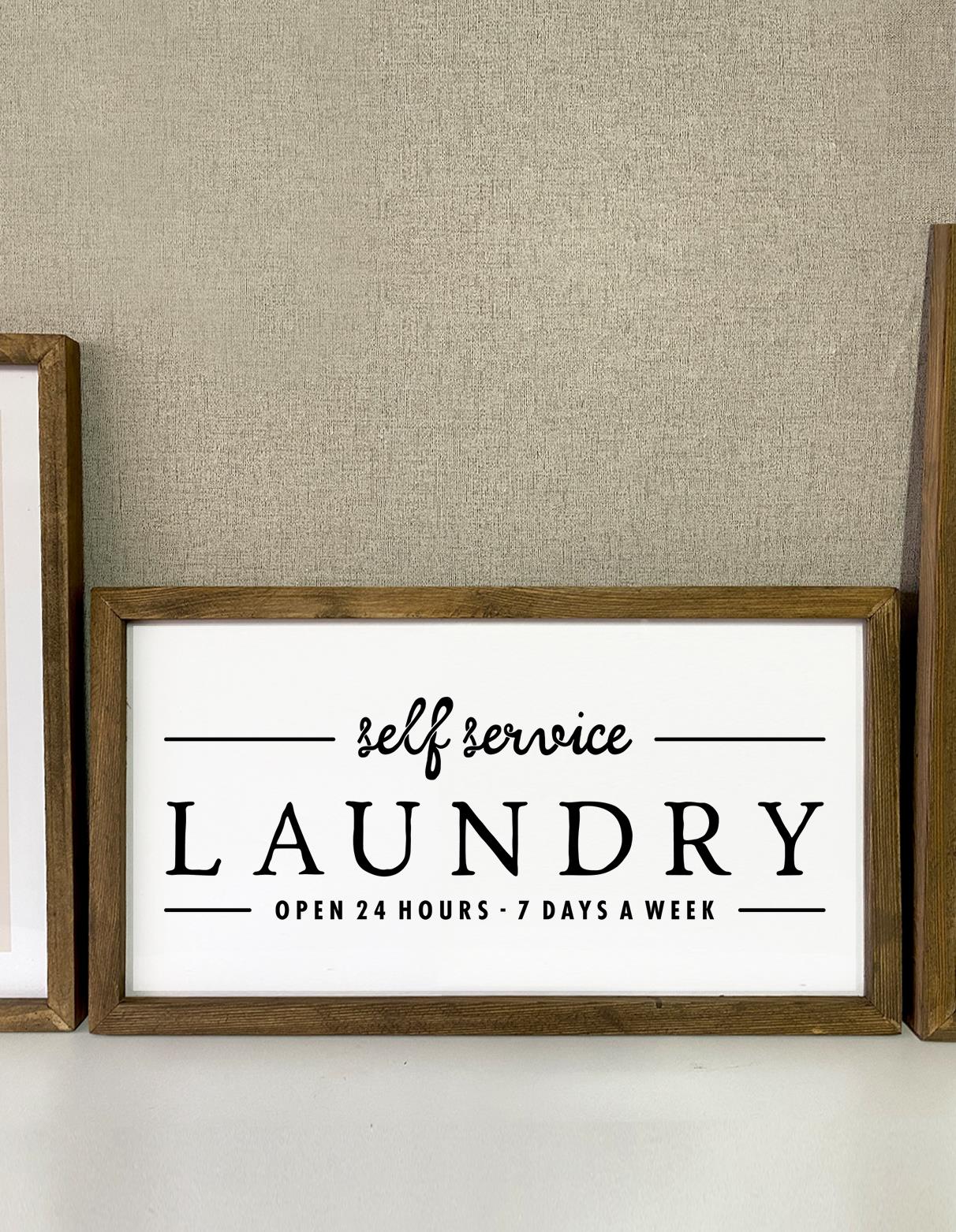 Self Service Laundry Çerçeveli Tablo