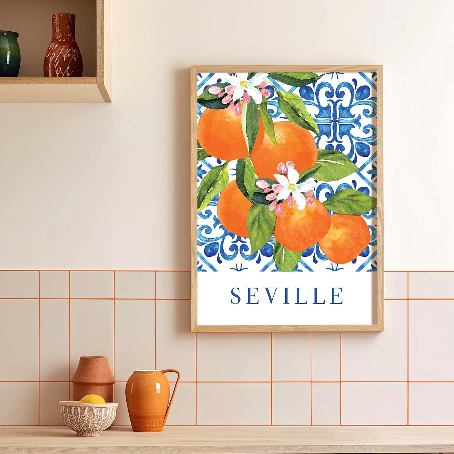 Seville Çerçeveli Poster