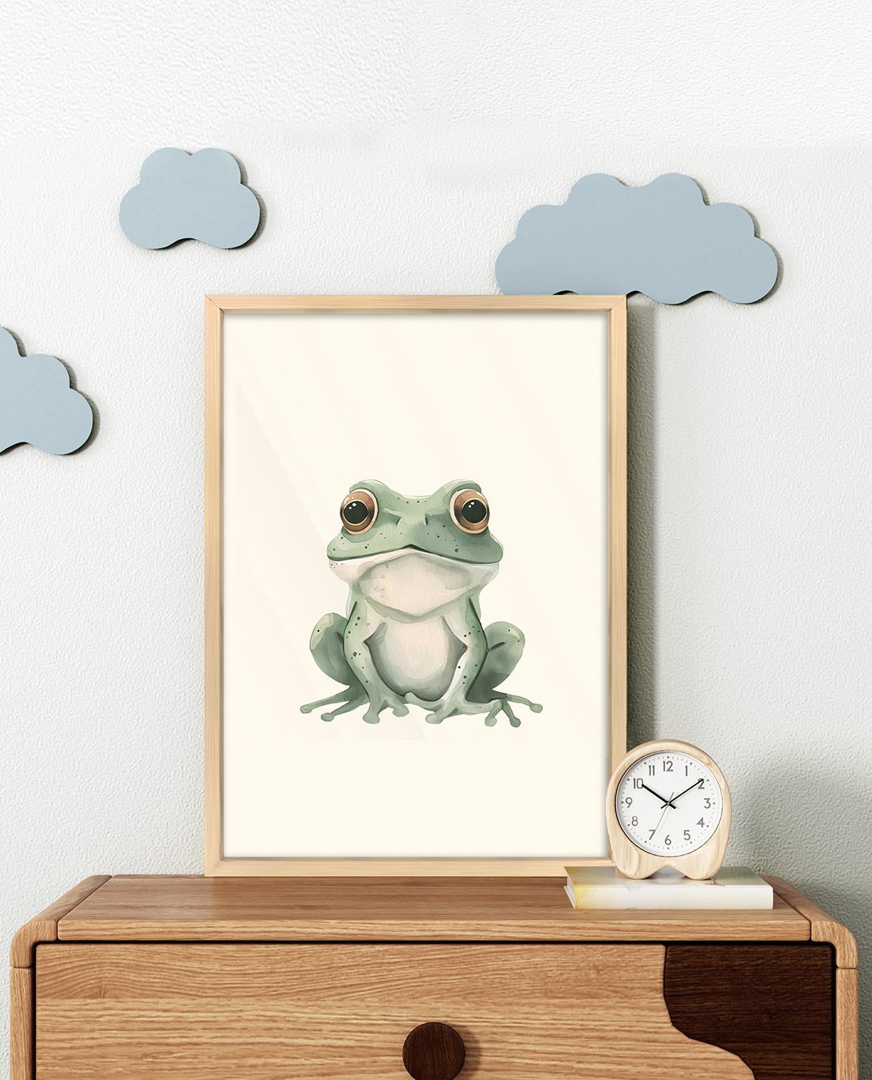 Şirin Kurbağa Çerçeveli Tablo