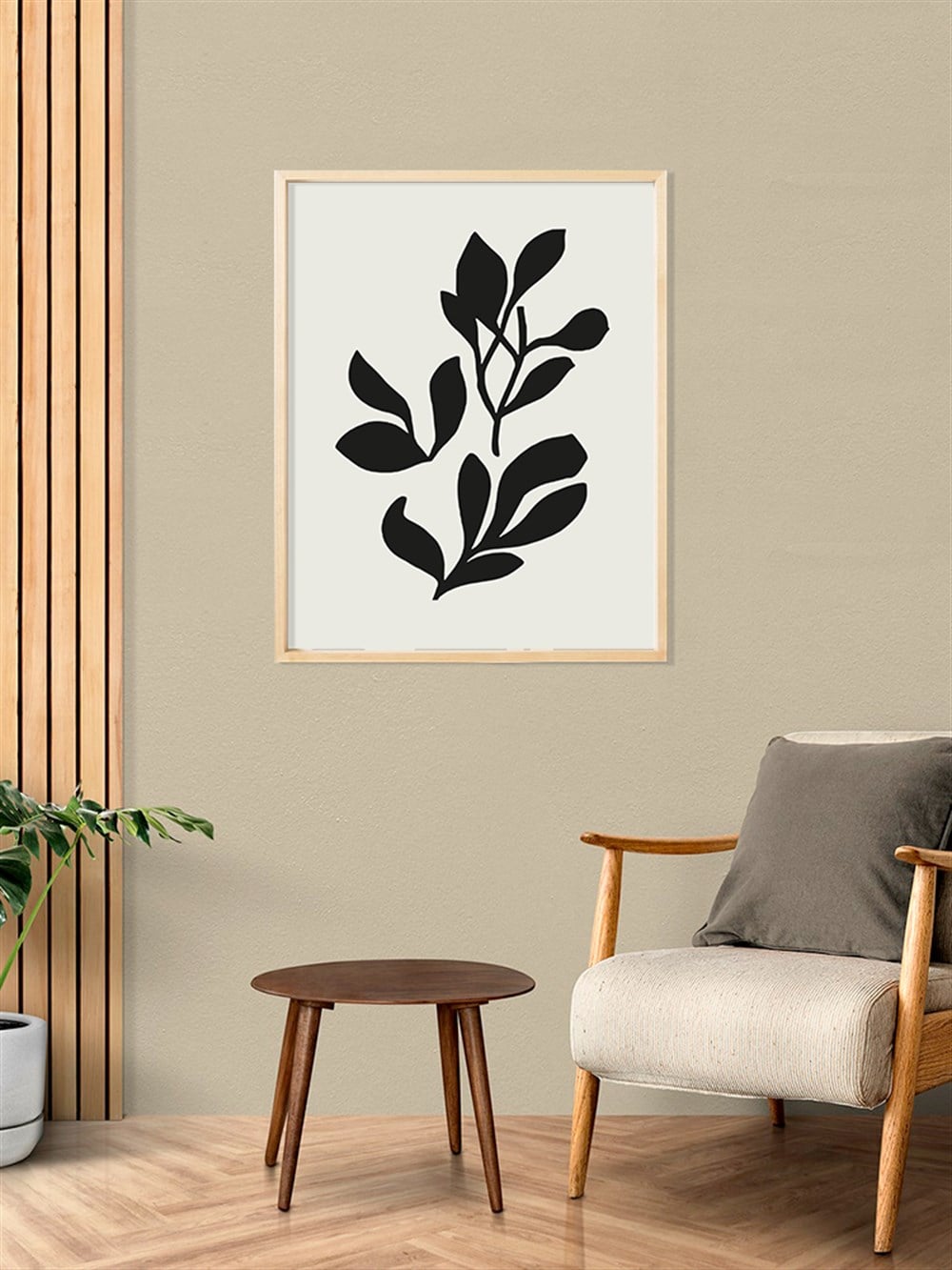 Siyah Çiçek 01 Çerçeveli Poster