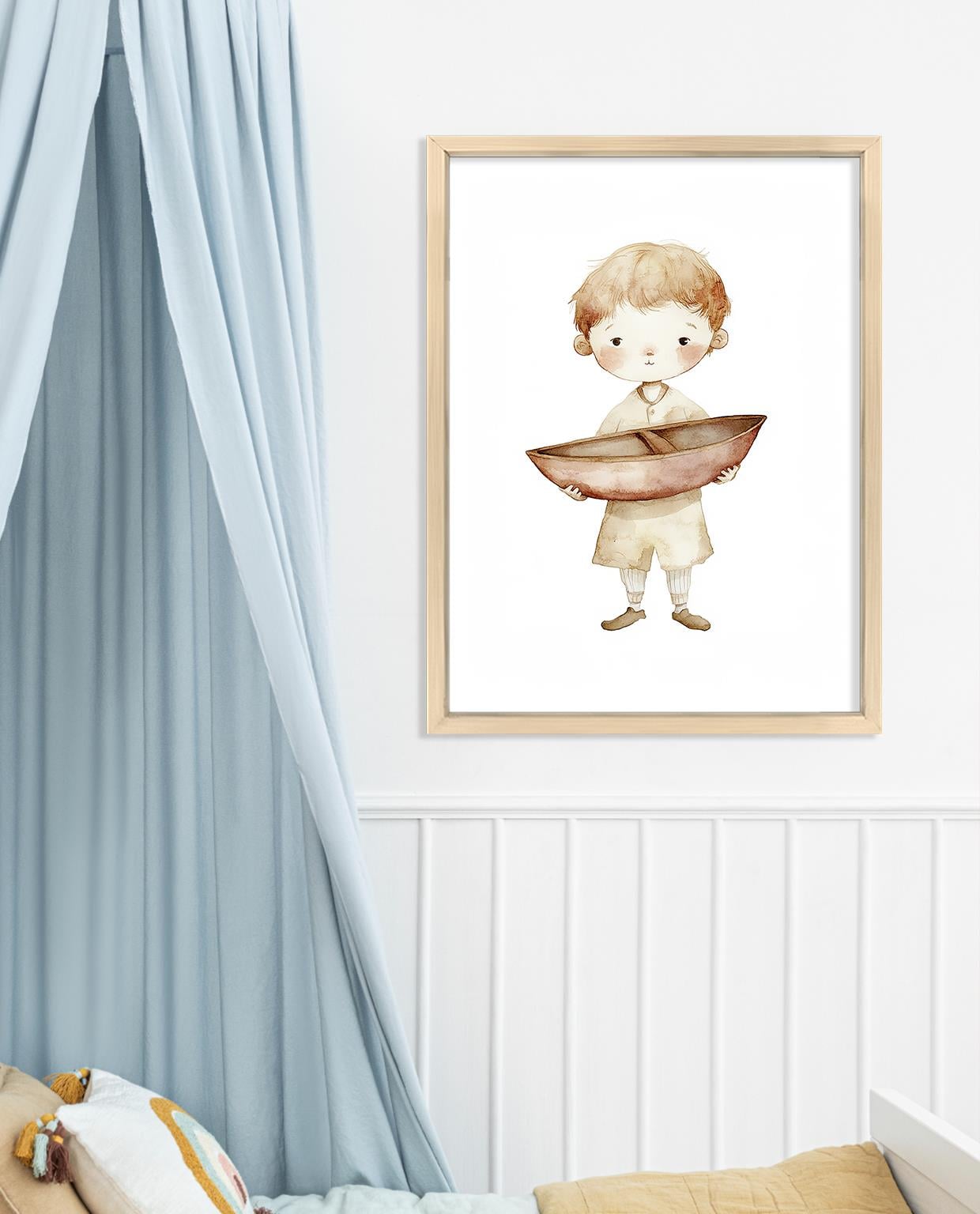 Soft Tonlar Serisi 05 Çocuk Odası Çerçeveli Tablo