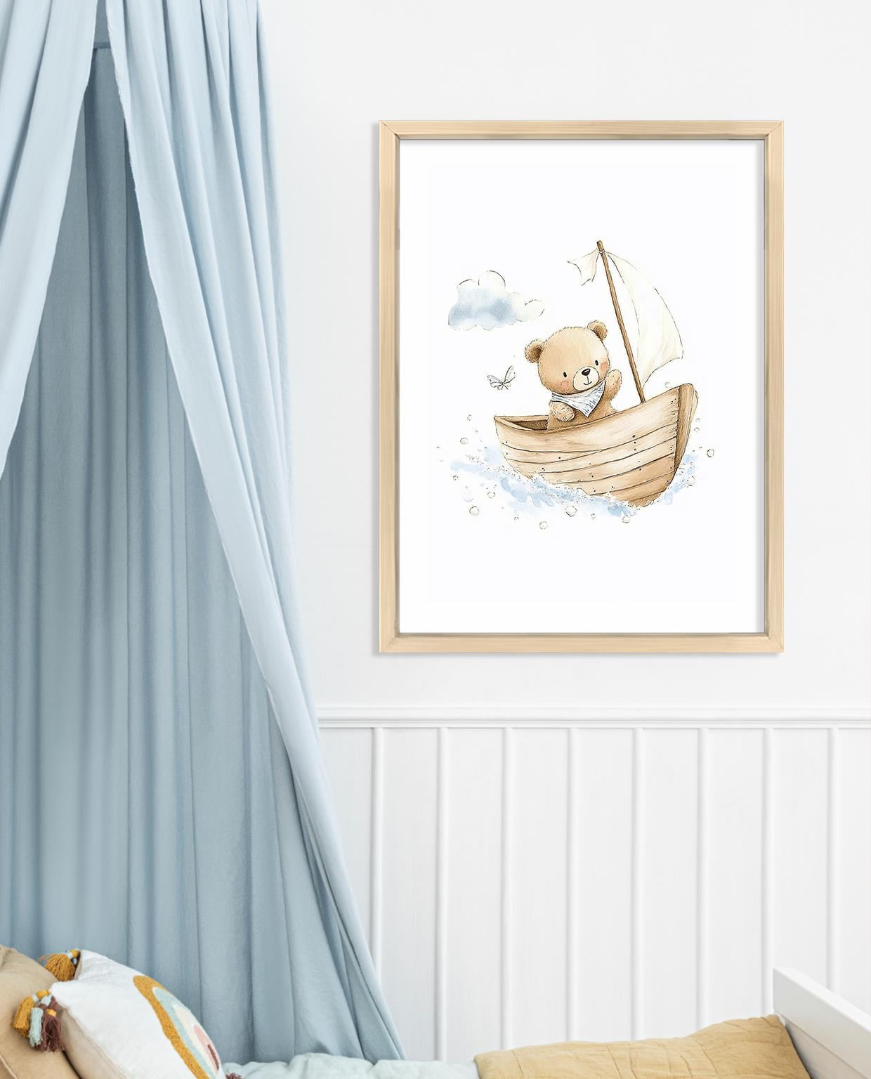Soft Tonlar Serisi 23 Çocuk Odası Çerçeveli Tablo