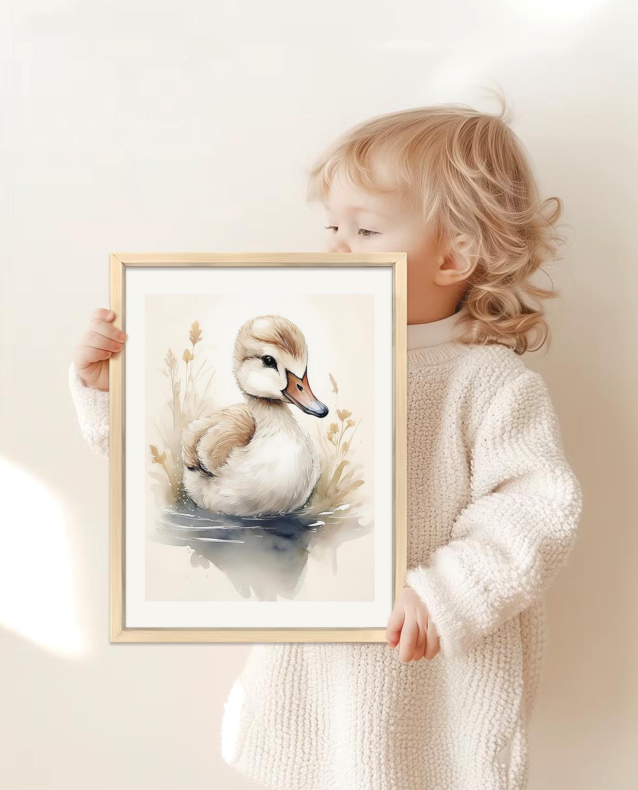 Soft Tonlar Serisi 35 Çocuk Odası Çerçeveli Tablo