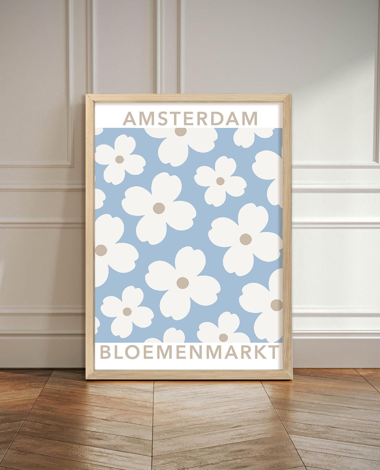 Amsterdam Bloemenmarkt Çerçeveli Poster