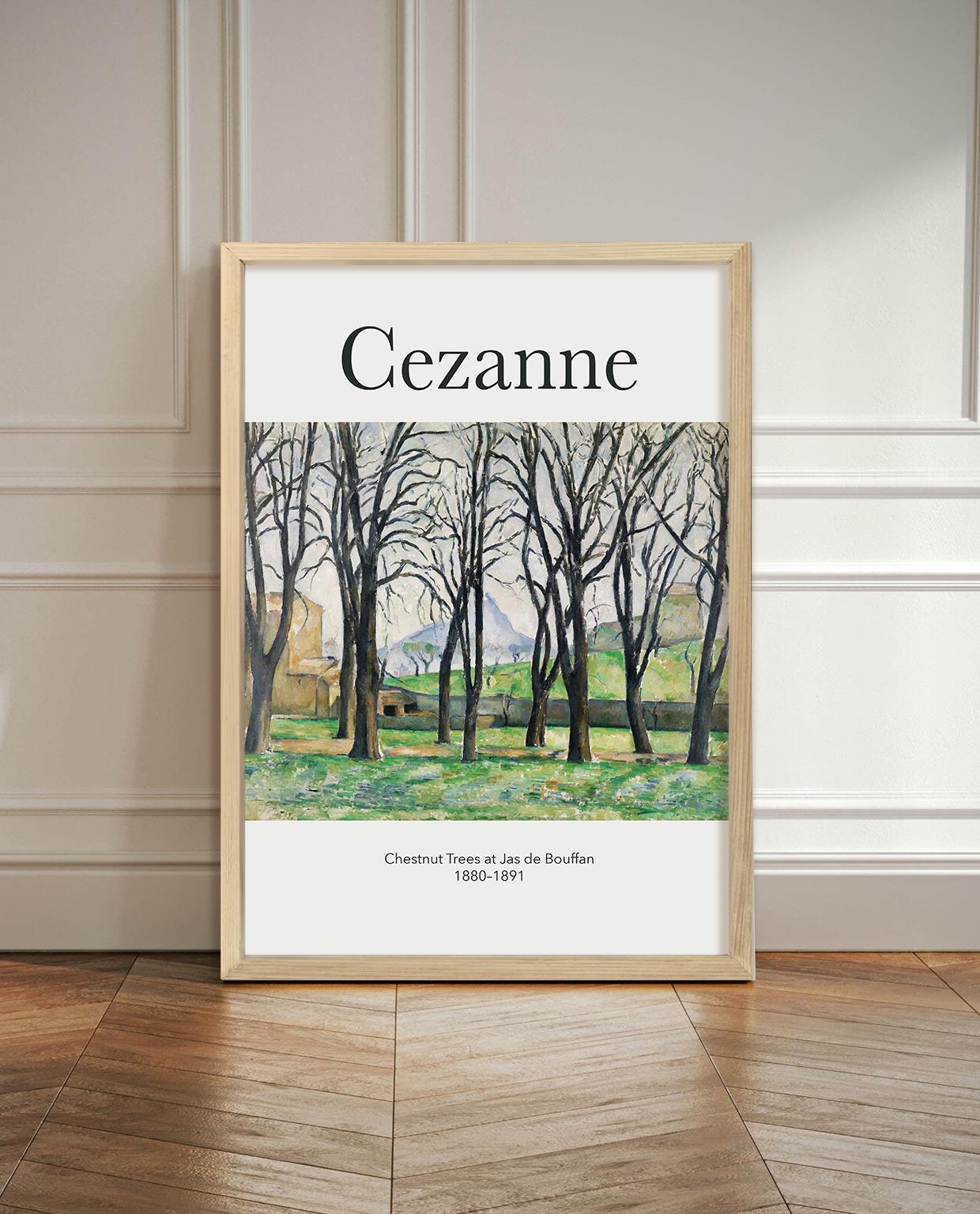 Cezanne - Chestnut Trees Çerçeveli Tablo