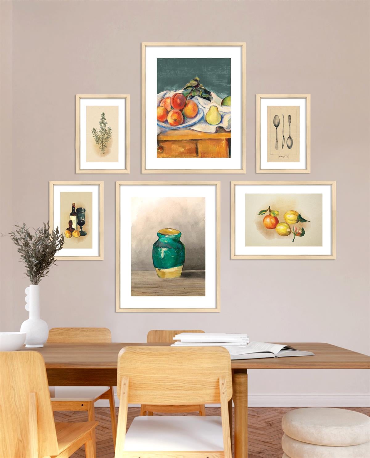 Cezanne Natürmort Çerçeveli Tablo Set