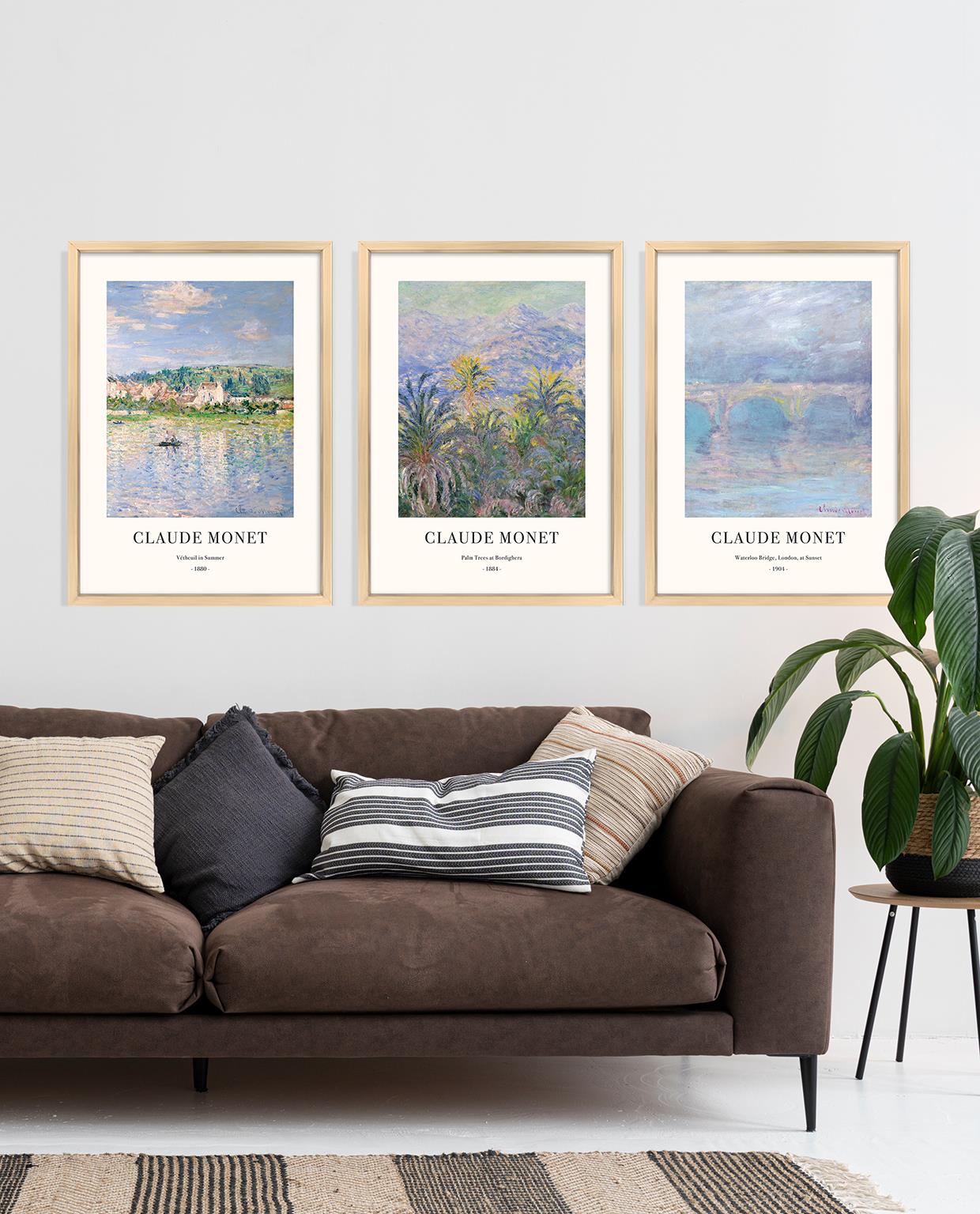 Claude Monet Çerçeveli Tablo Set
