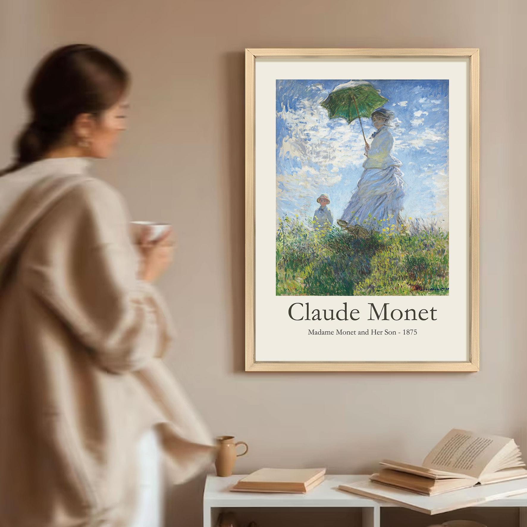 Claude Monet - Madame Monet and Her Son Çerçeveli Tablo