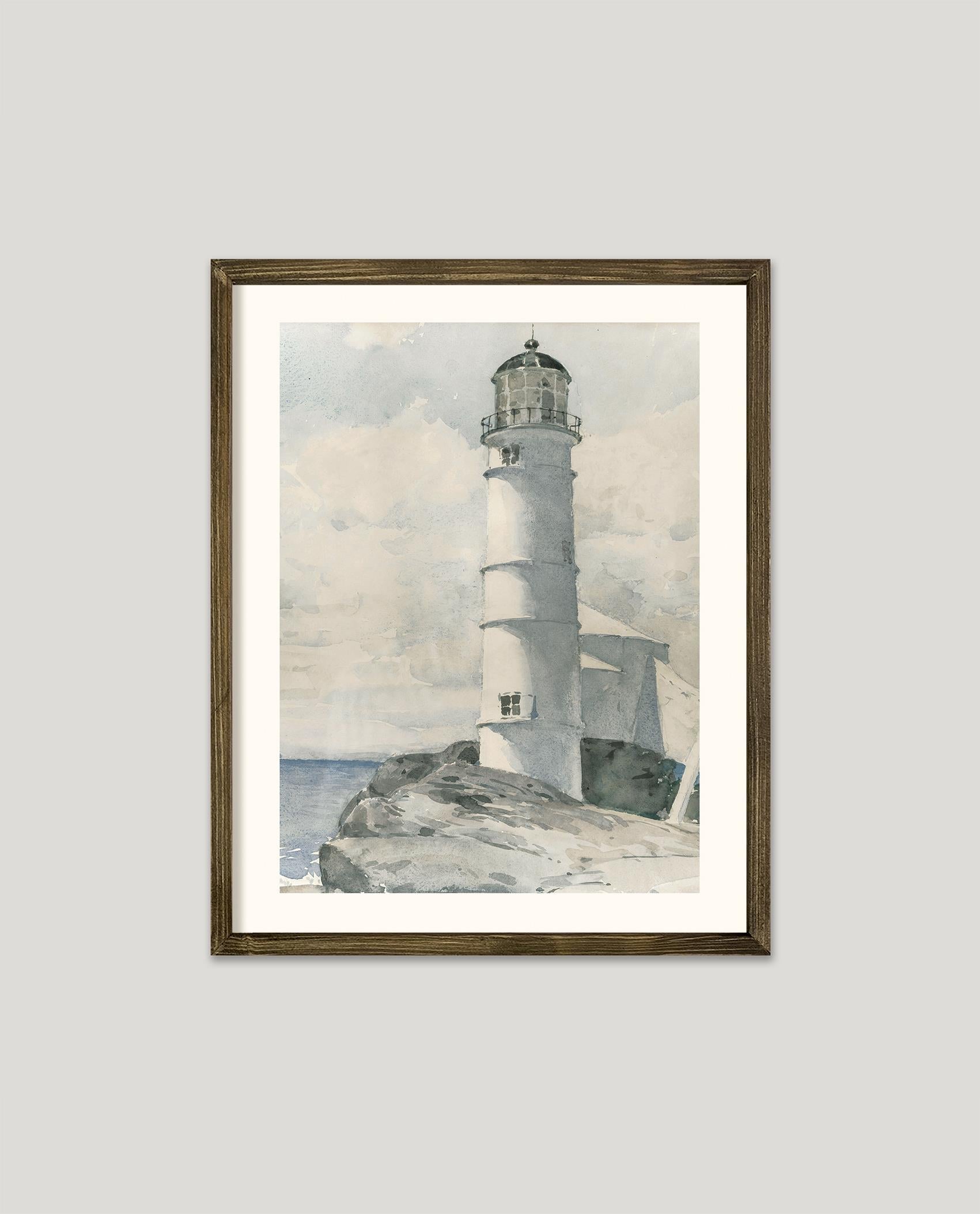 Deniz Feneri Çerçeveli Poster