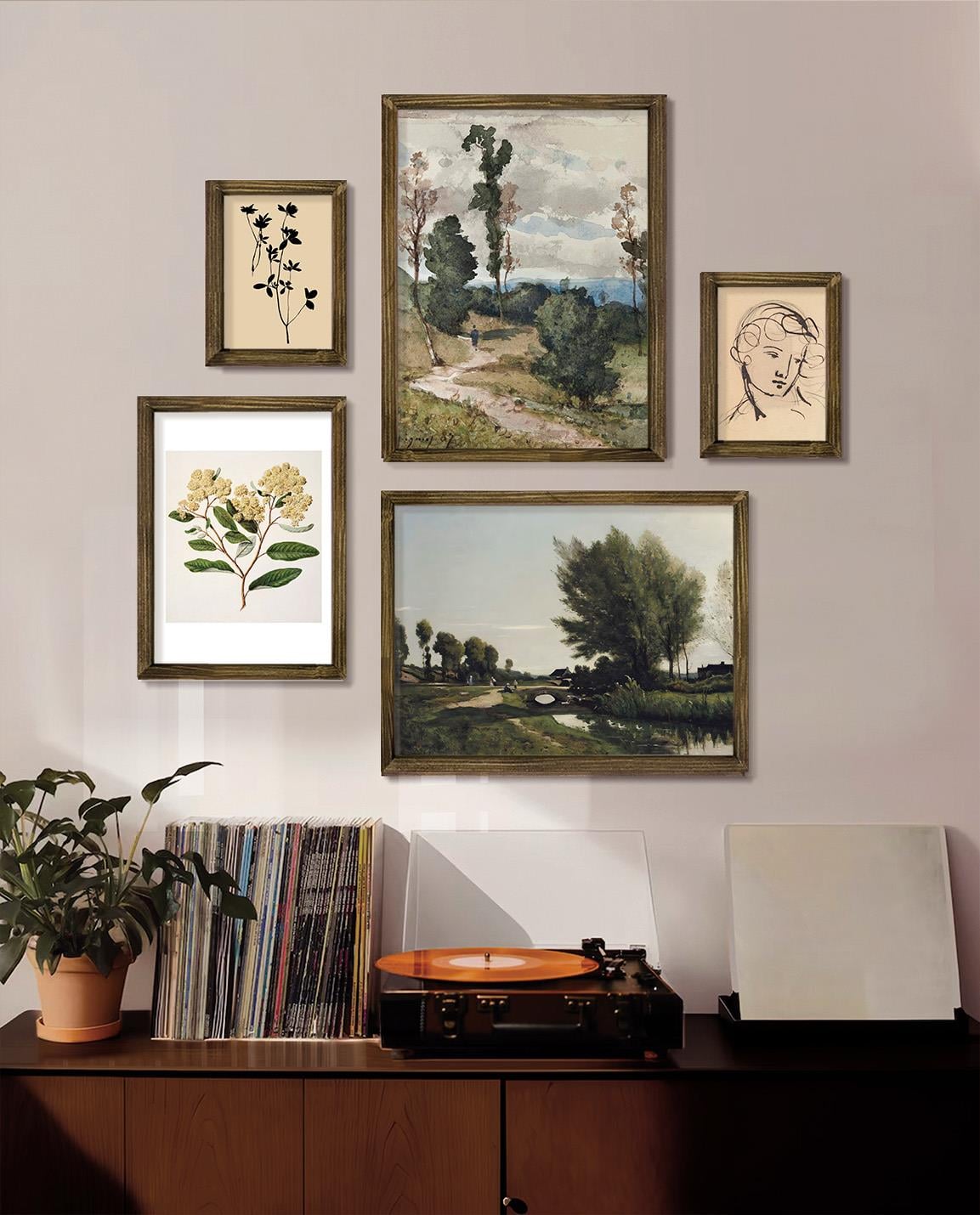 Doğayla Birleşen Sanat Tablo Set