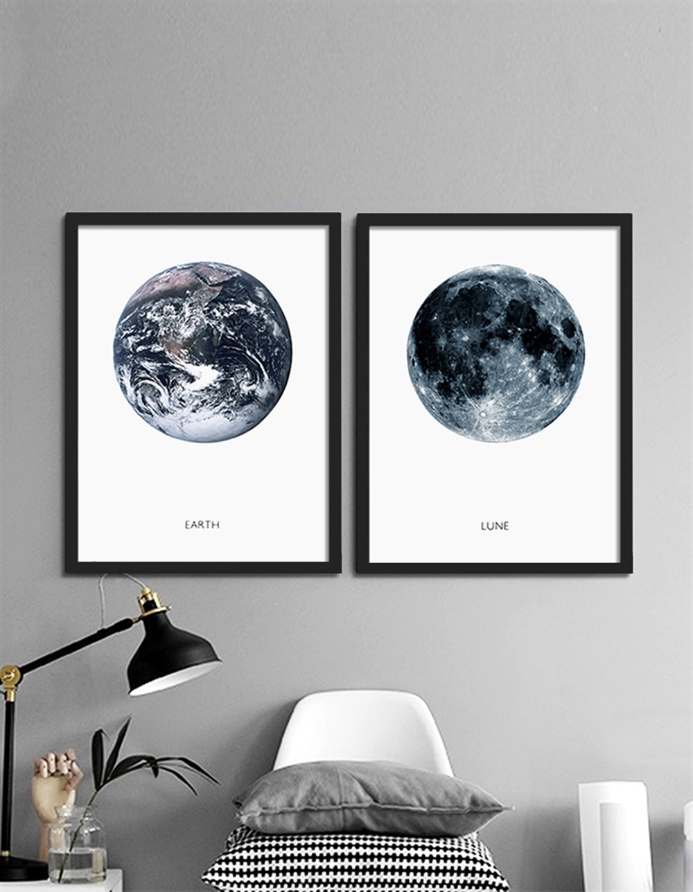 Earth Lune Çerçeveli Tablo Set