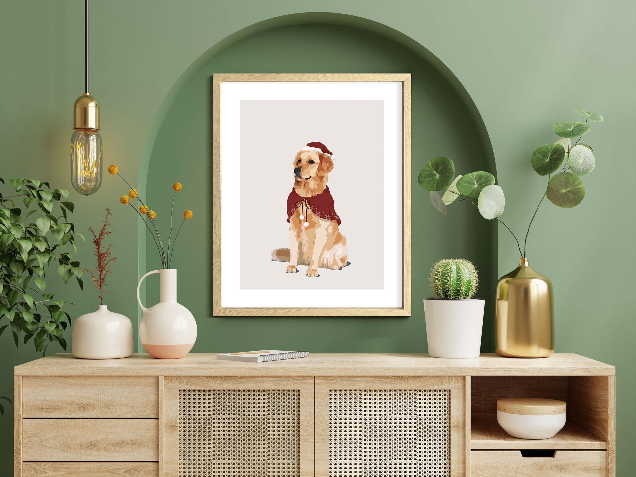 Eğlenceli Köpekler Serisi No.8 Çerçeveli Poster