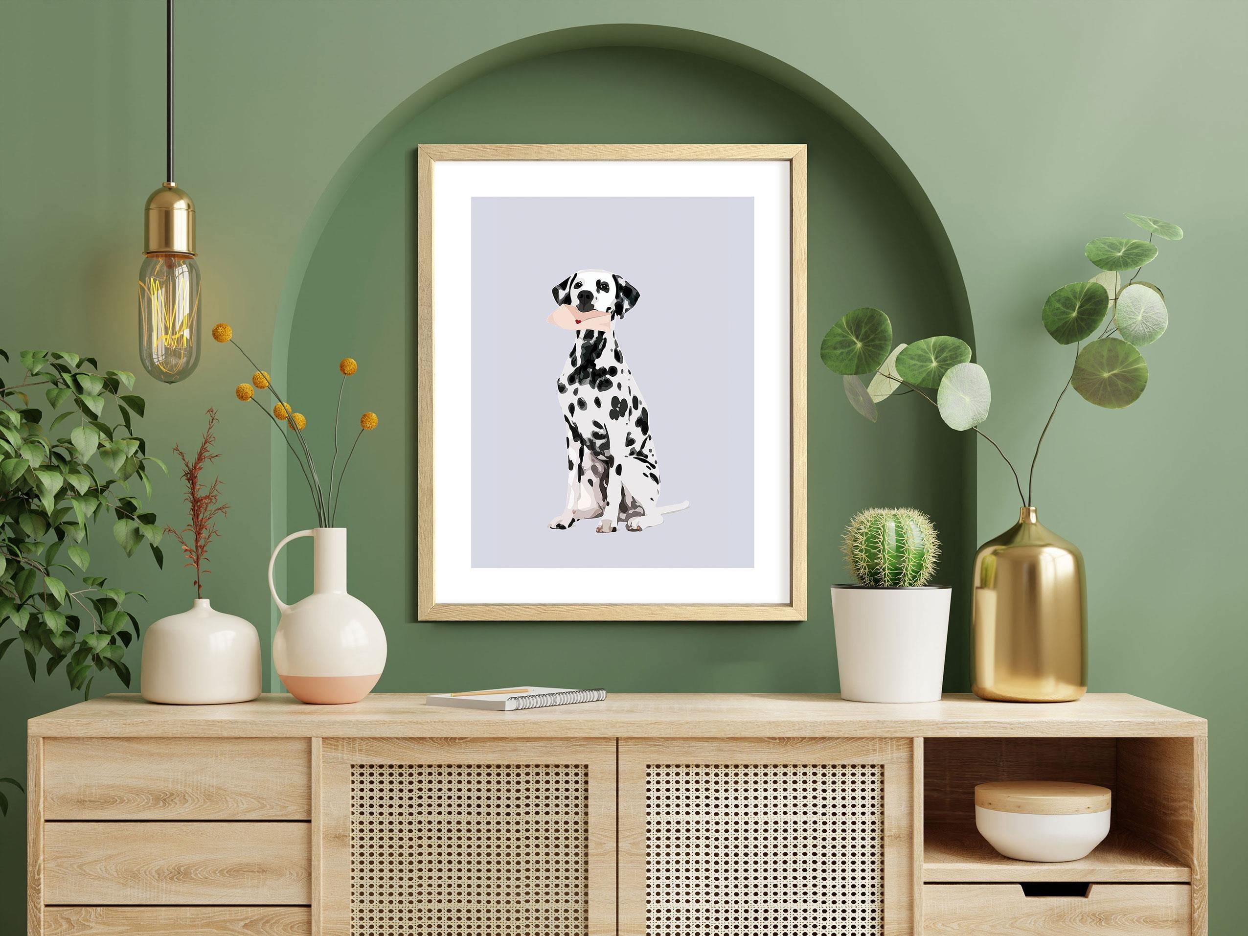 Eğlenceli Köpekler Serisi No.7 Çerçeveli Poster