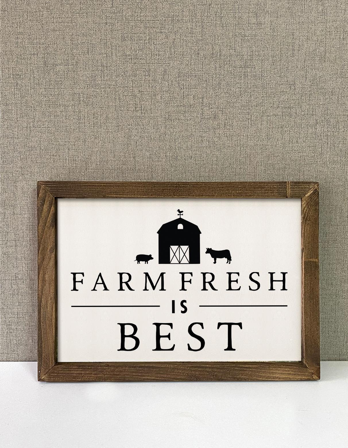 Farm Fresh is Best Çerçeveli Tablo