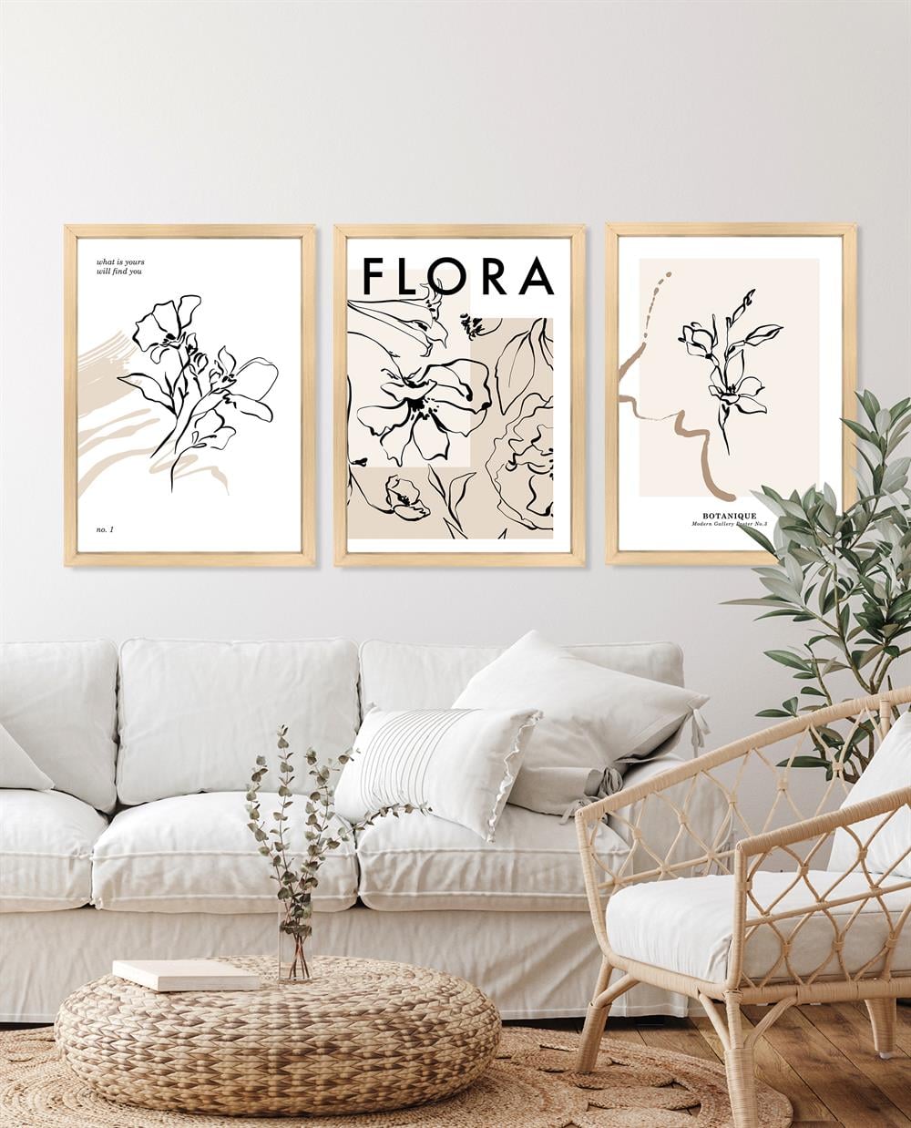 Flora Çerçeveli Tablo Set