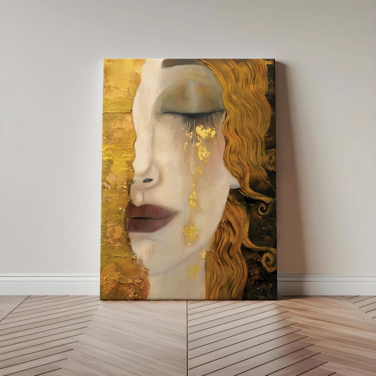 Gustav Klimt - Altın Gözyaşları Kanvas Tablo