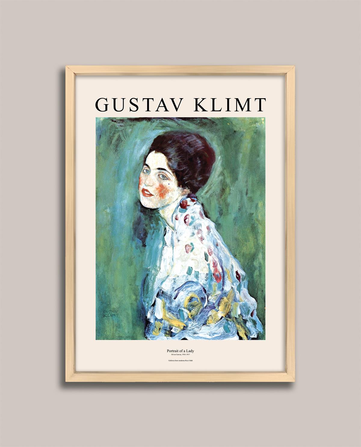 Gustav Klimt - Portrait of a Lady Çerçeveli Tablo