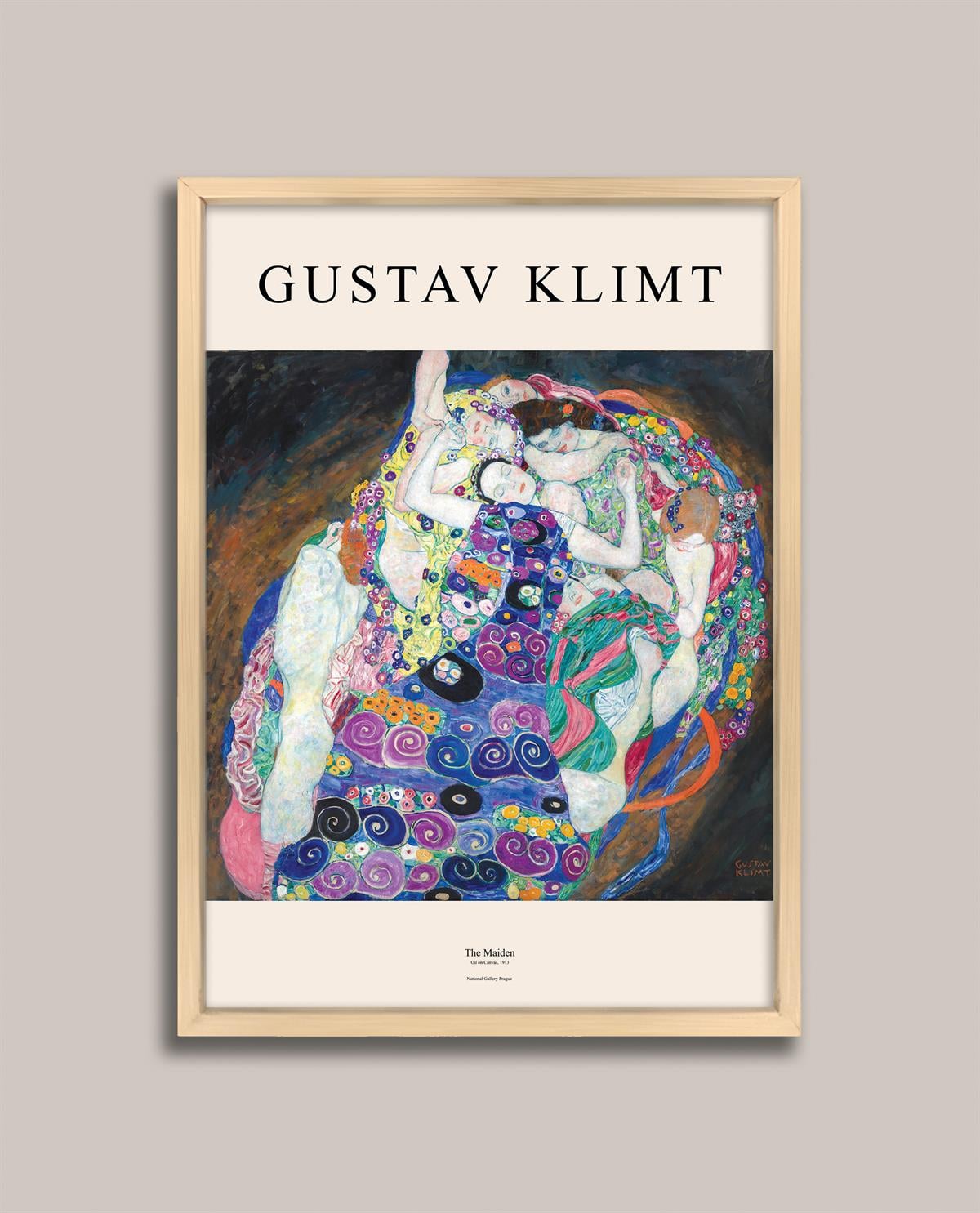 Gustav Klimt - The Maiden Çerçeveli Tablo