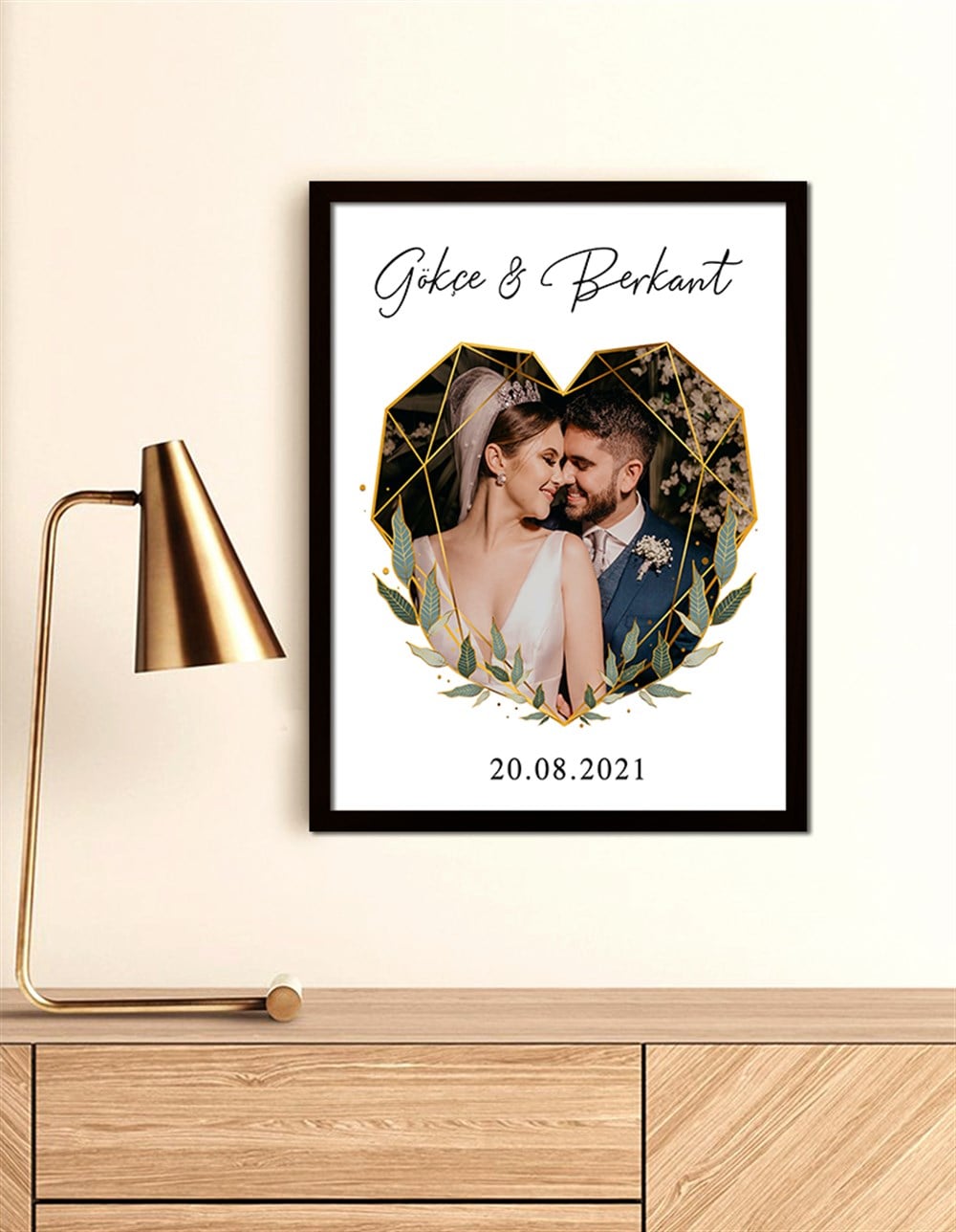 İsimler, Fotoğraf ve Tarih Çerçeveli Poster