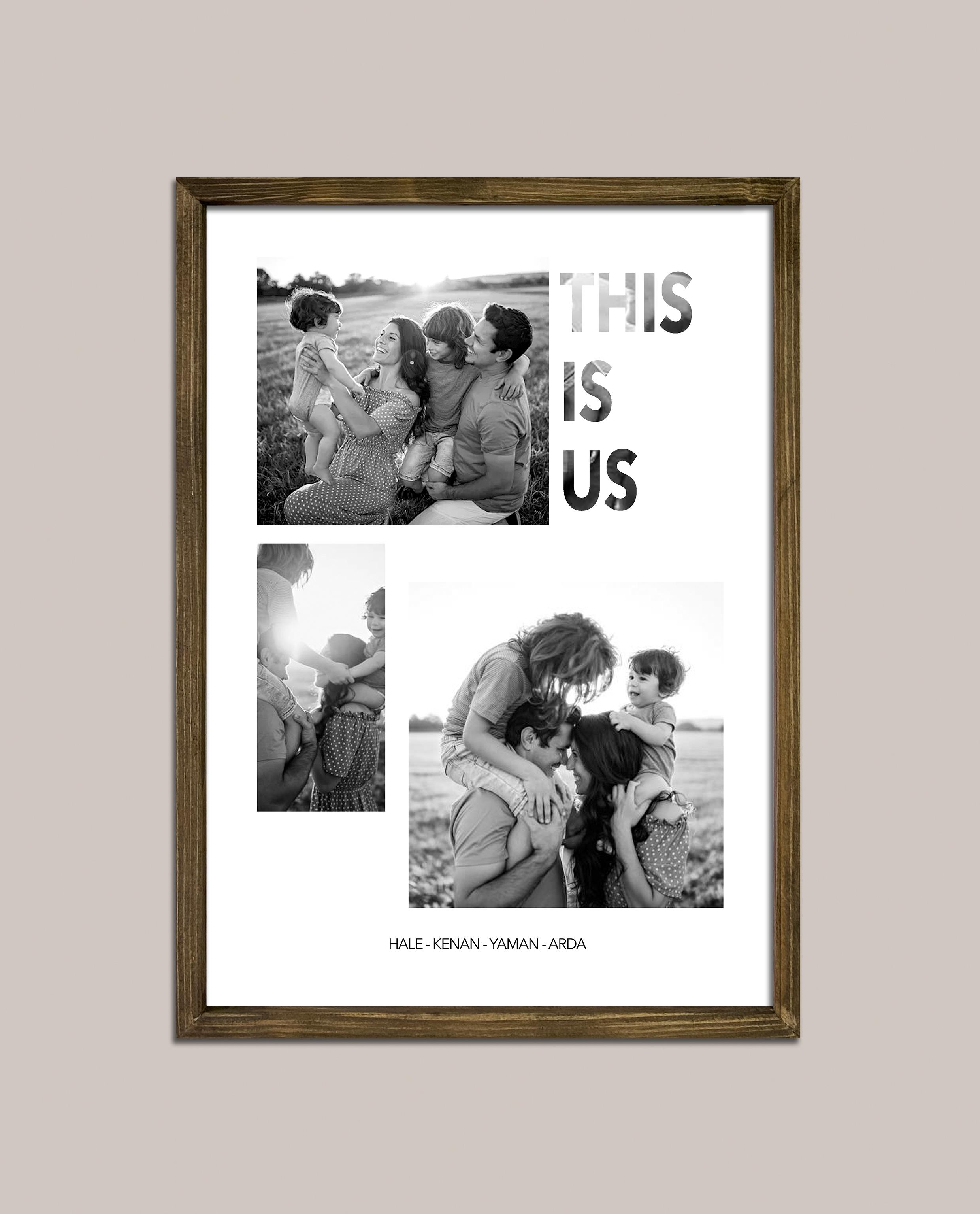 İsimler ve Fotoğraflar Çerçeveli Poster