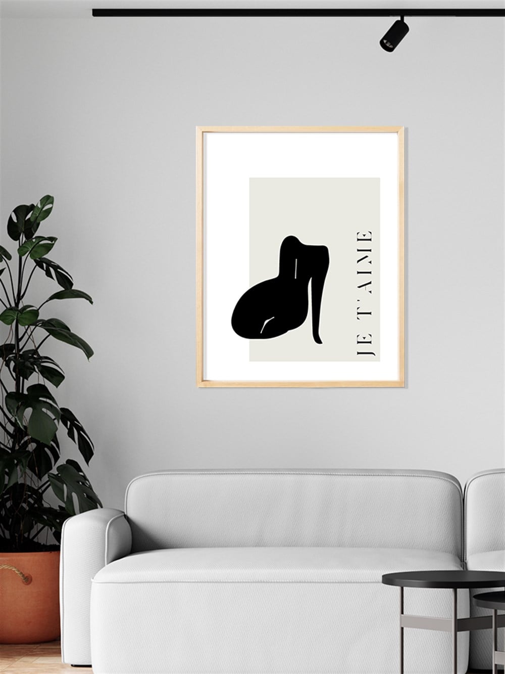 Je t'aime Çerçeveli Poster