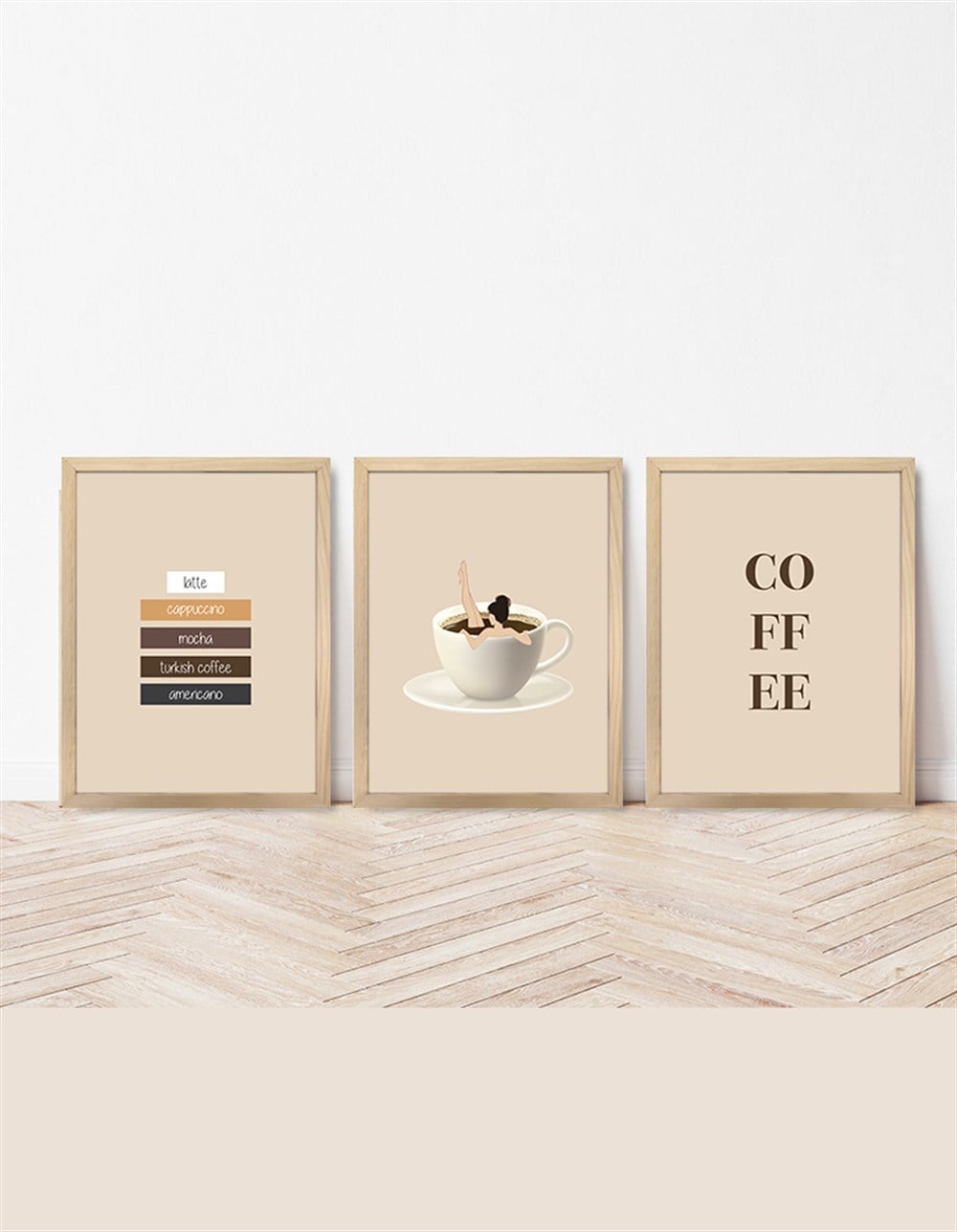 Kahvesiz Olmaz Çerçeveli Tablo Set