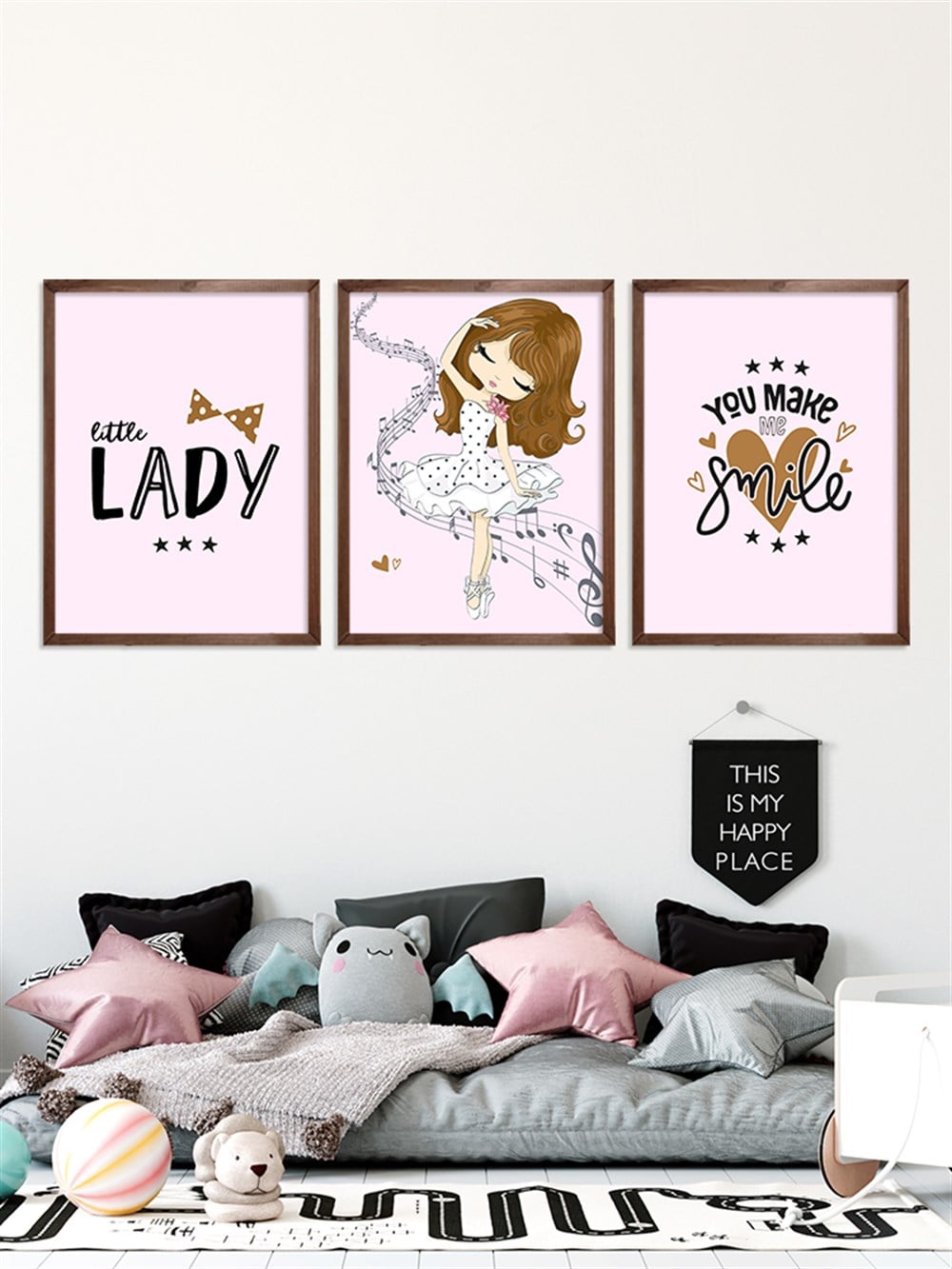 Little Lady Çocuk Odası Çerçeveli Tablo Set