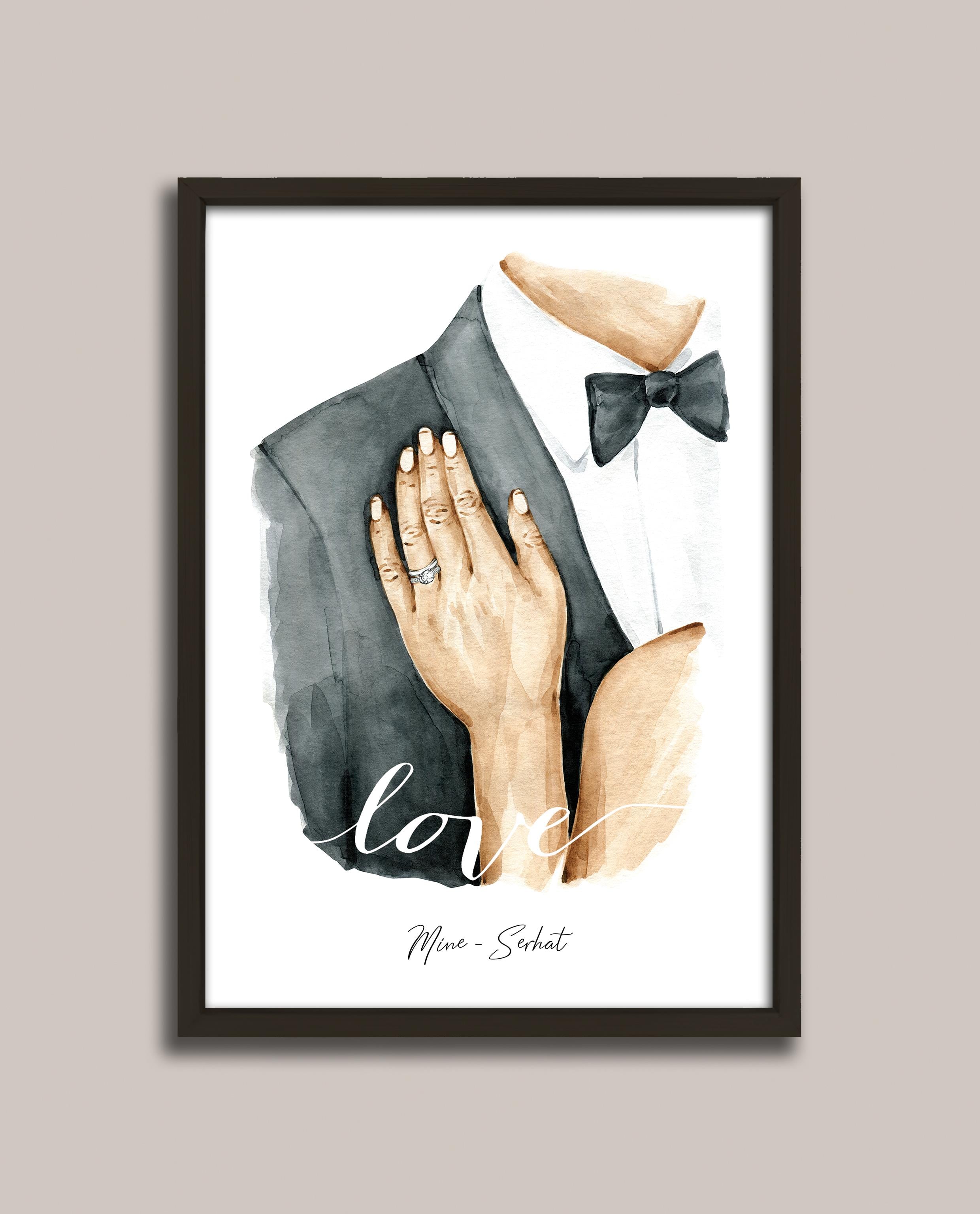 Love Çerçeveli Tablo