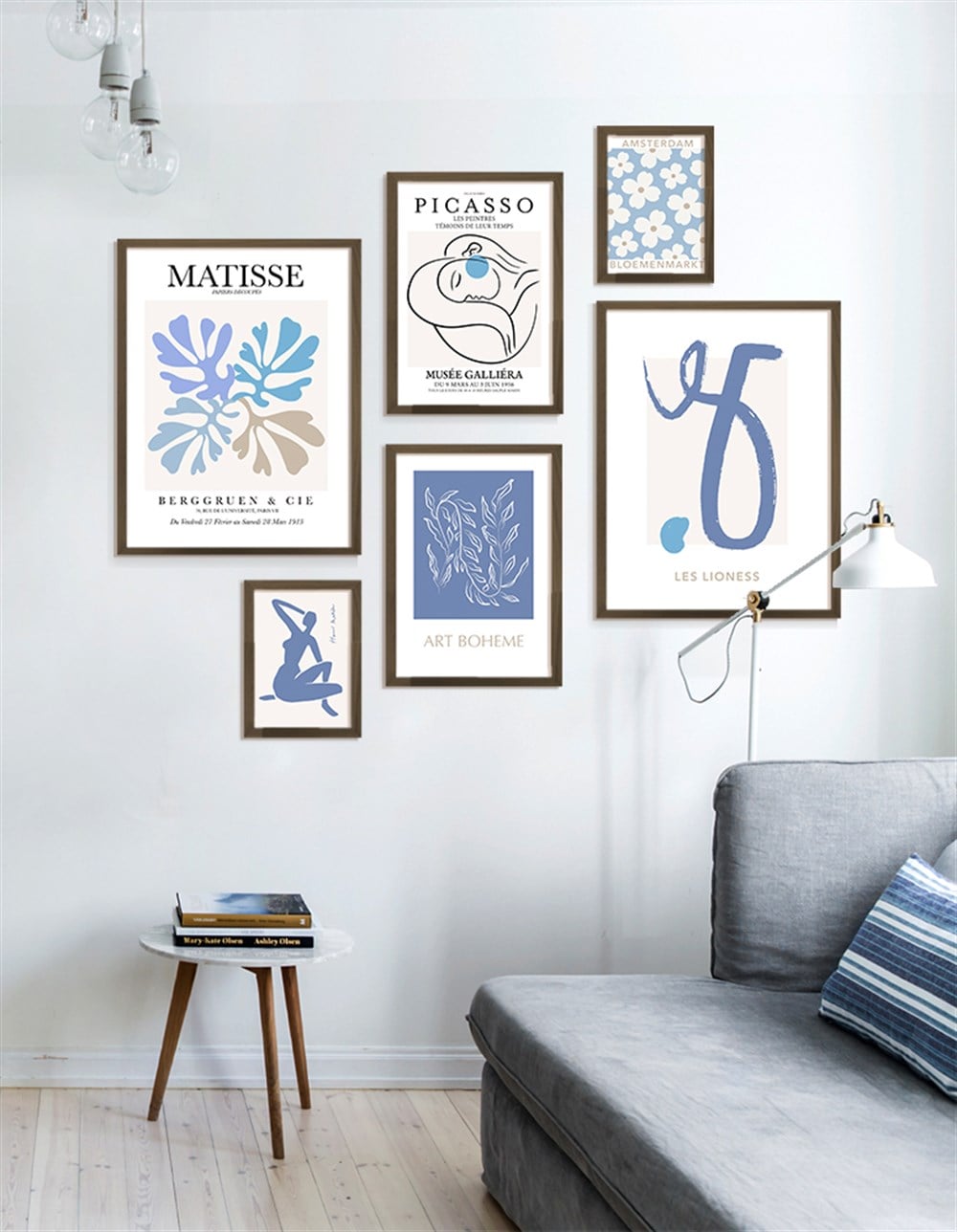 Marin Mavisi Çerçeveli Tablo Set