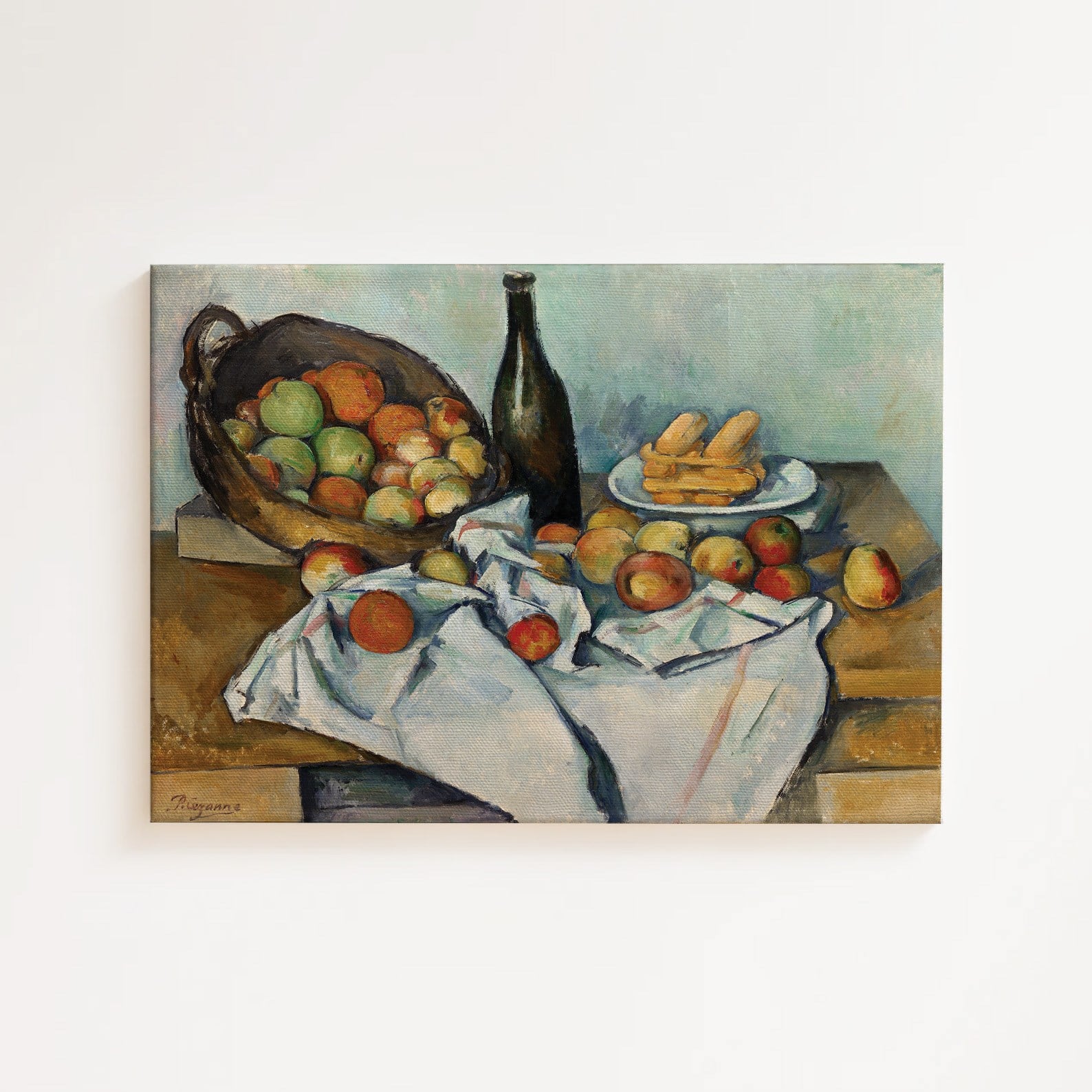 Paul Cézanne - Elma Sepeti Kanvas Tablo