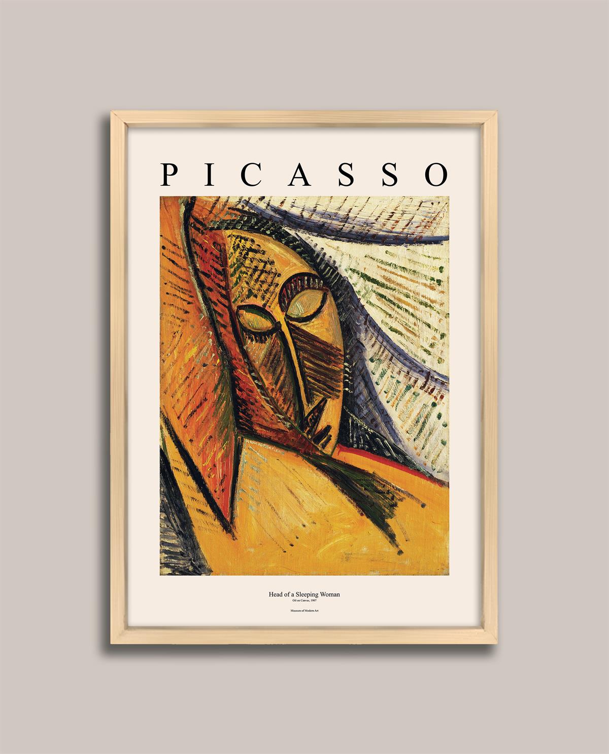 Picasso - Head of a Sleeping Woman Çerçeveli Tablo