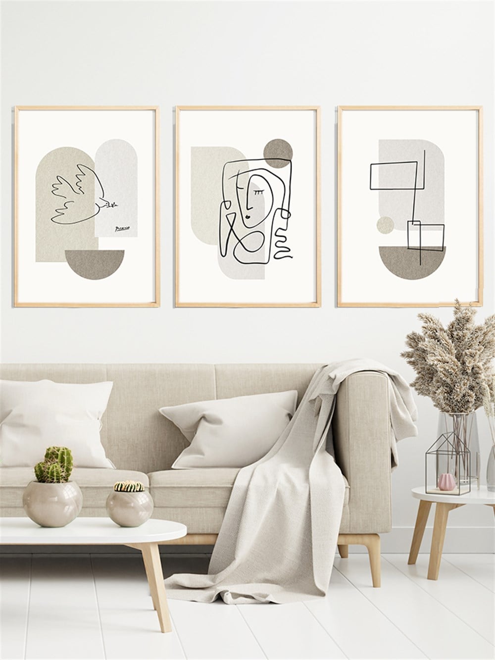 Picasso Soft Çerçeveli Tablo Set