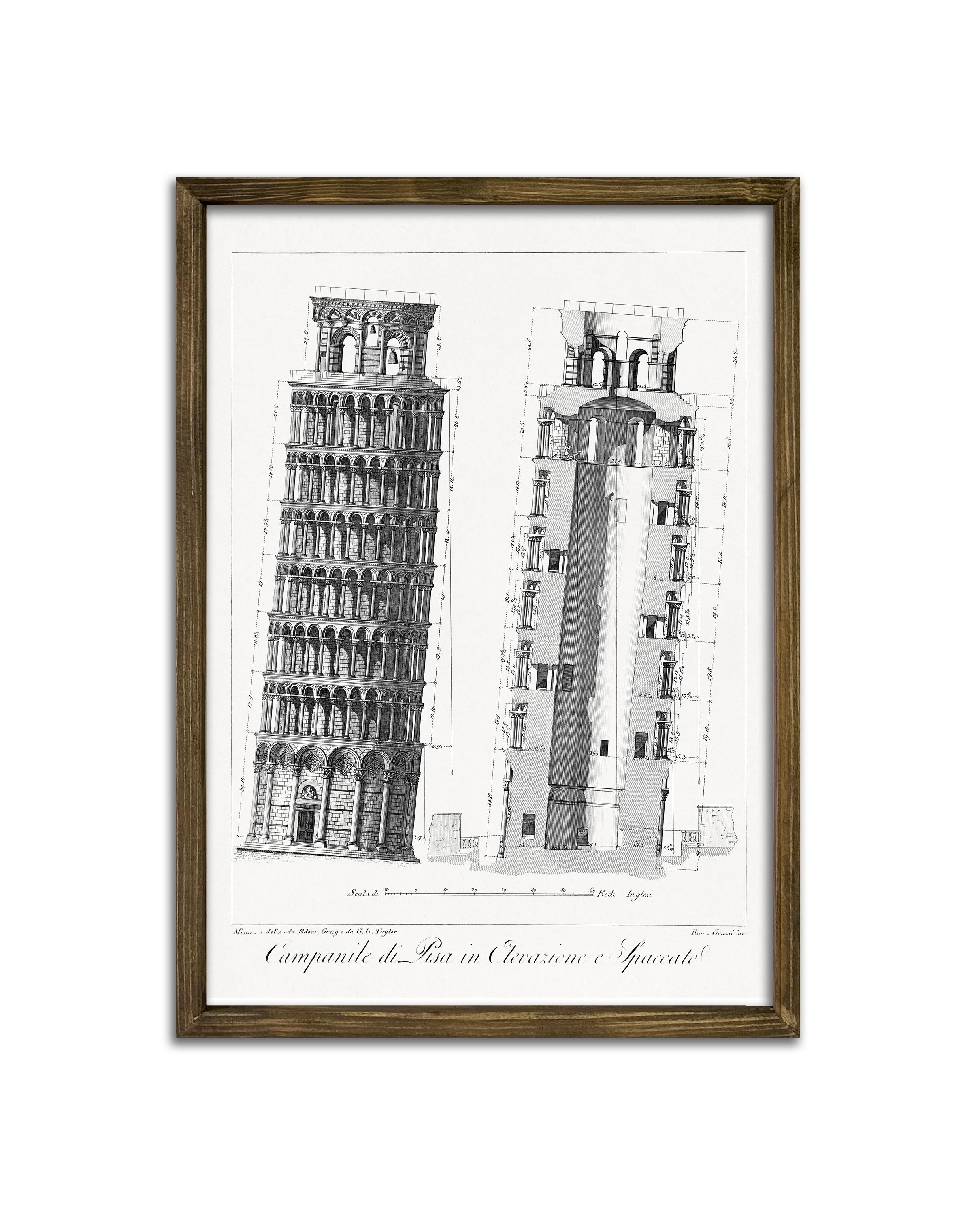 Pisa Tower Çerçeveli Tablo