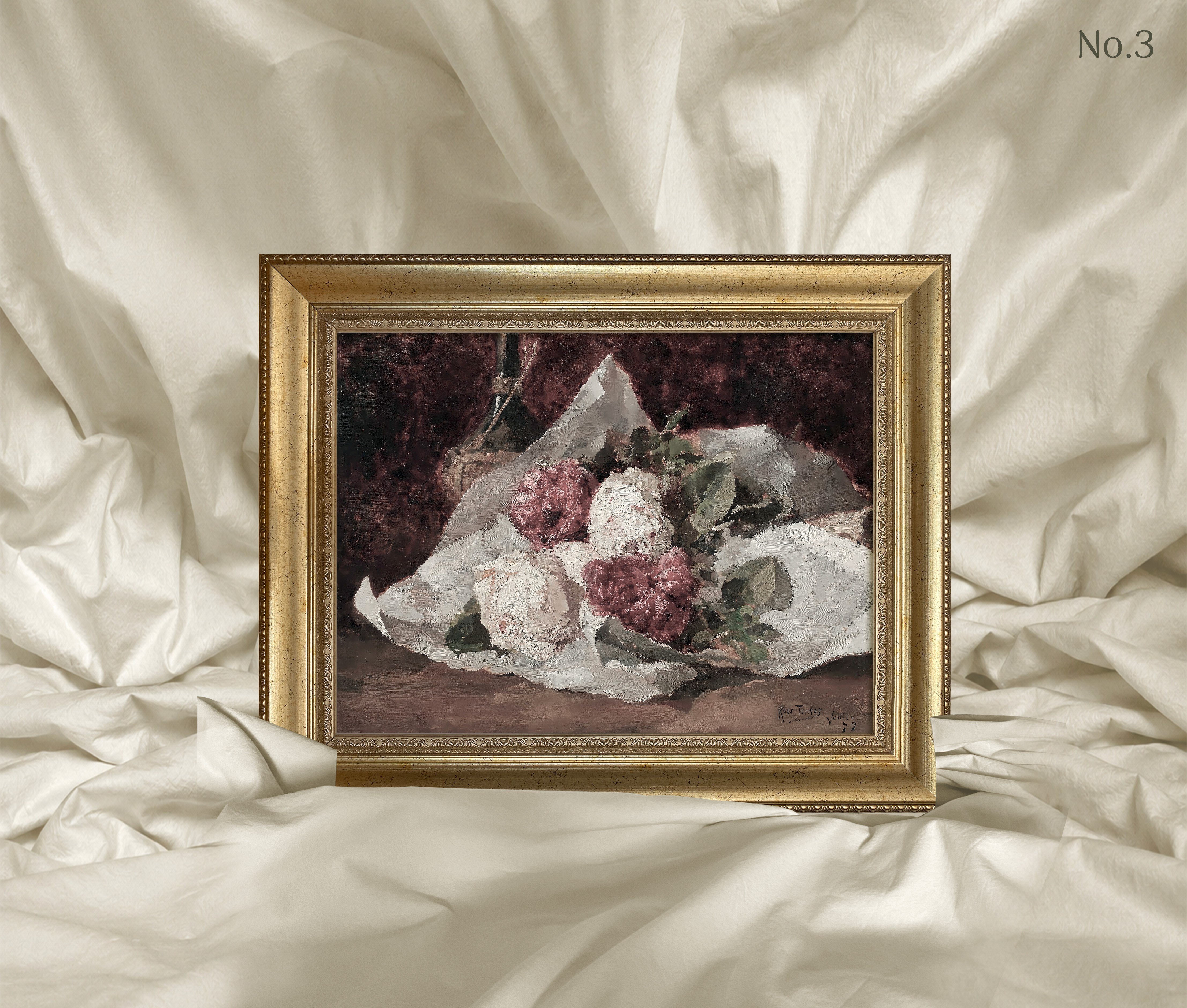 Ross Sterling Turner - Bouquet of Roses Çerçeveli Tablo